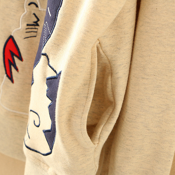 สื้อแจ็คเก็ตกันหนาววิจเทจ ปักลายแมว แต่งกระเป๋าคู่ (12310LM)