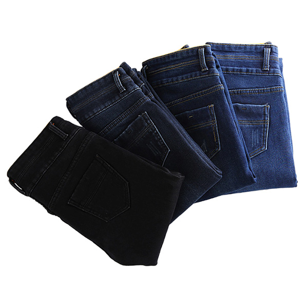 กางเกงยีนส์กันหนาวเอวสูง ทรงสกินนี่ ซับกำมะหยี่ใส่ติดลบได้ (12175X)