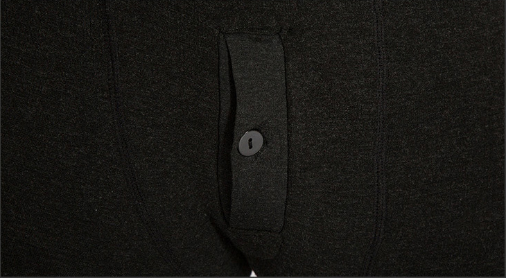 กางเกงเลกกิ้งผู้ชาย กันหนาวติดลบ ซับกำมะหยี่สีดำ (10150MM)