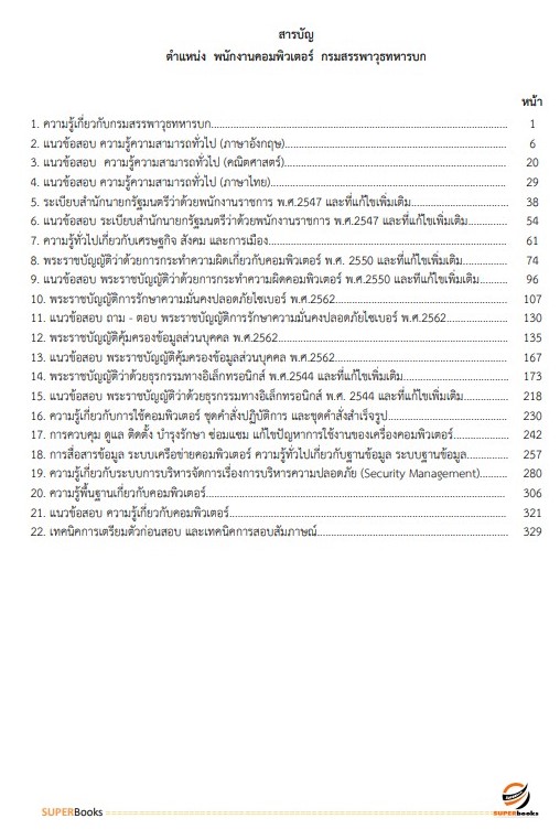 แนวข้อสอบ พนักงานคอมพิวเตอร์ กรมสรรพาวุธทหารบก