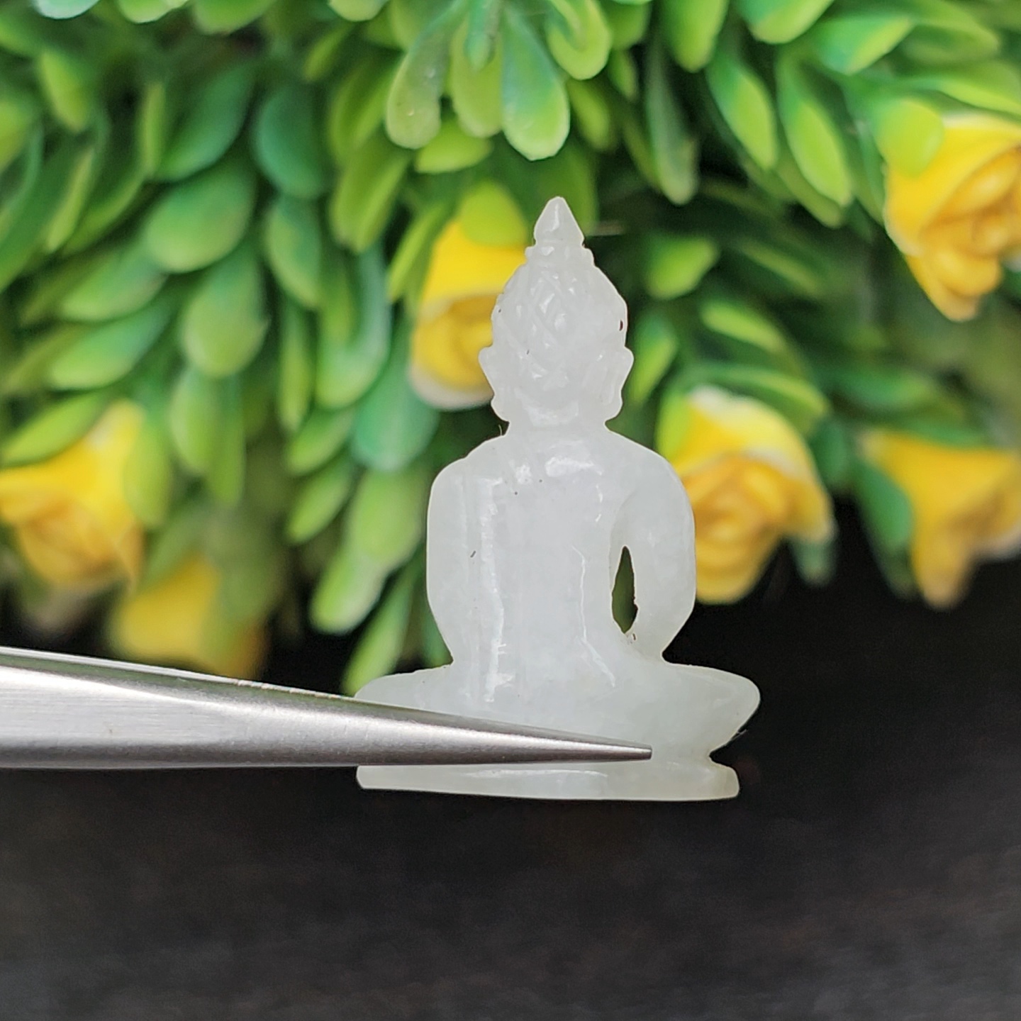 หยก แกะสลัก รูป พระ (Burmese jadeite) 15.37 กะรัต (cts.) หยก พม่า แท้