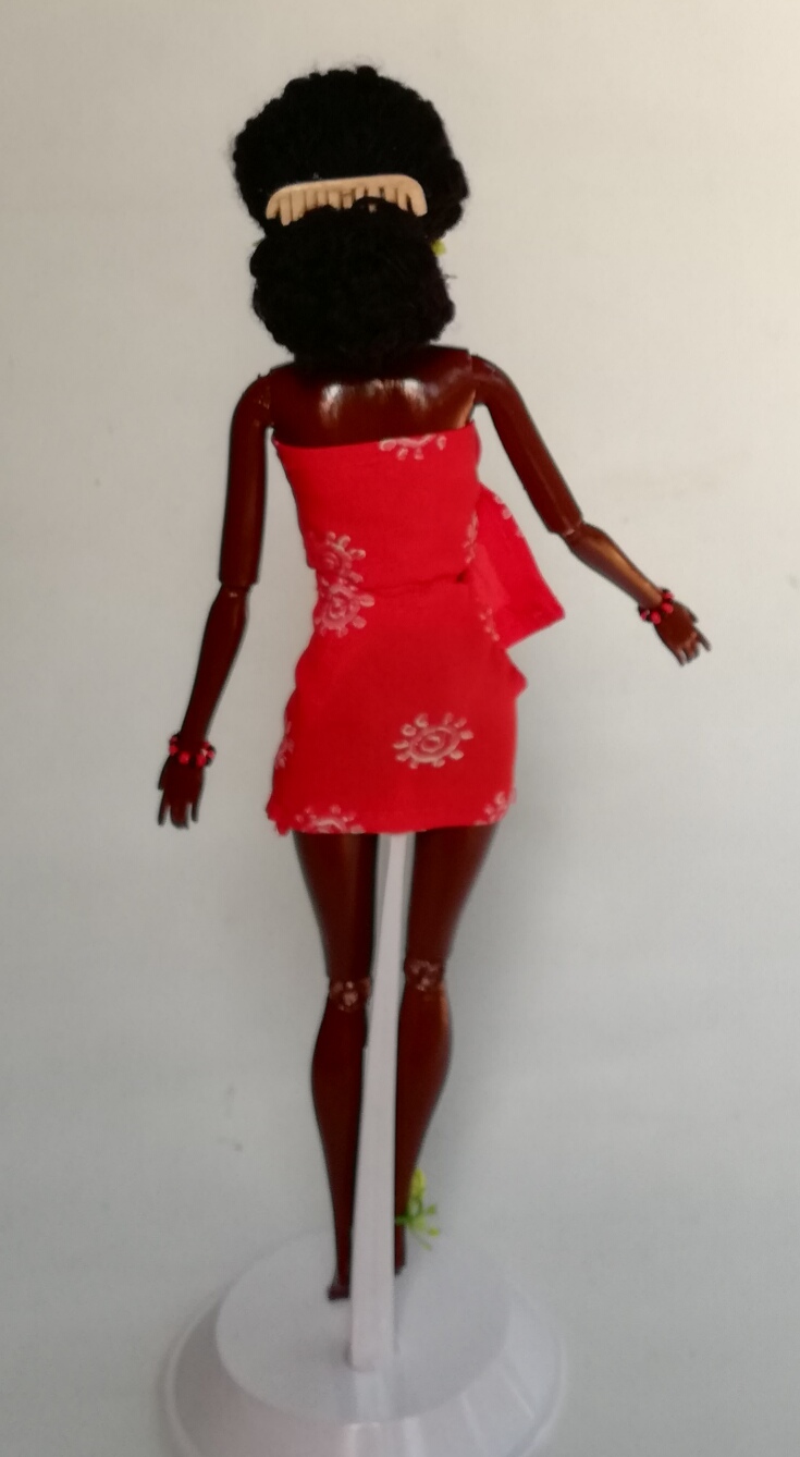 Very Special offer, The only 1 piece, handmade custom doll, 12" as an actress from the play "Ngoh Pa", she is "Ms. Lamhab", she woke up early, dress nicely, put a wooden comb on the head, wearing flower earing, neckace and bracela