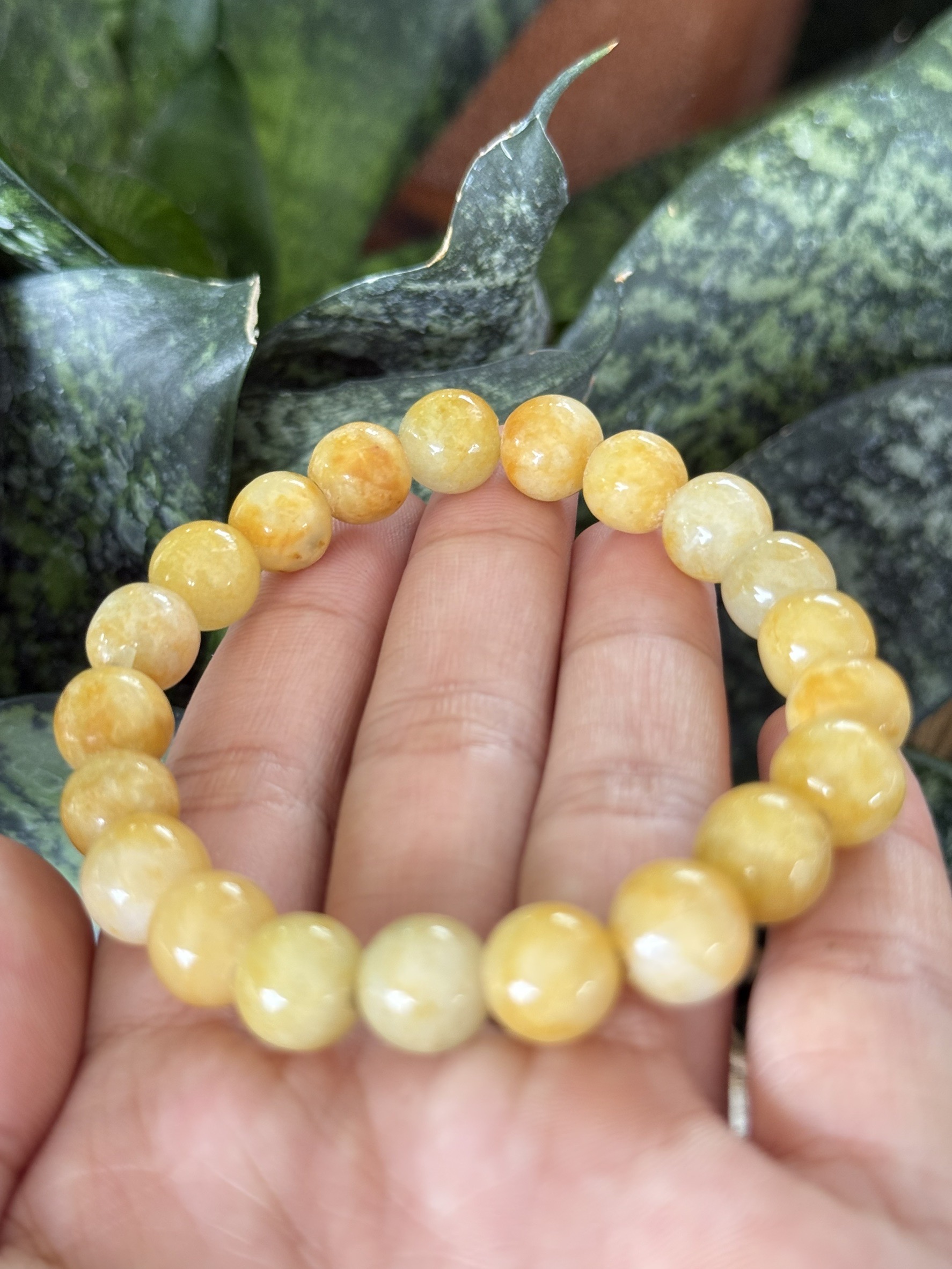 JB9007 หยก พม่า แท้ Jade กำไล ประคำหยก (Jadeite Beads Bracelet) พม่า (Myanmar)