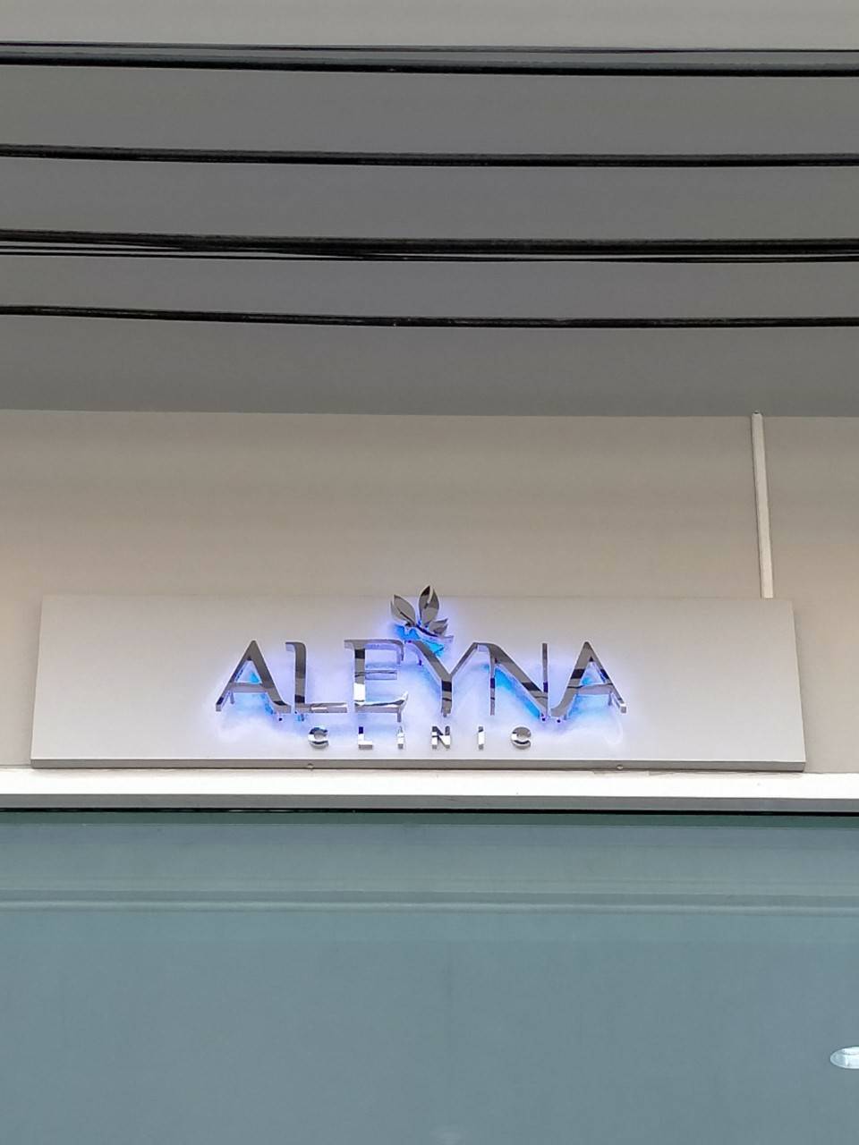 งานป้ายสแตนเลสไฟออกหลัง เอรีน่าคลีนิค ซอยอุดมสุข33