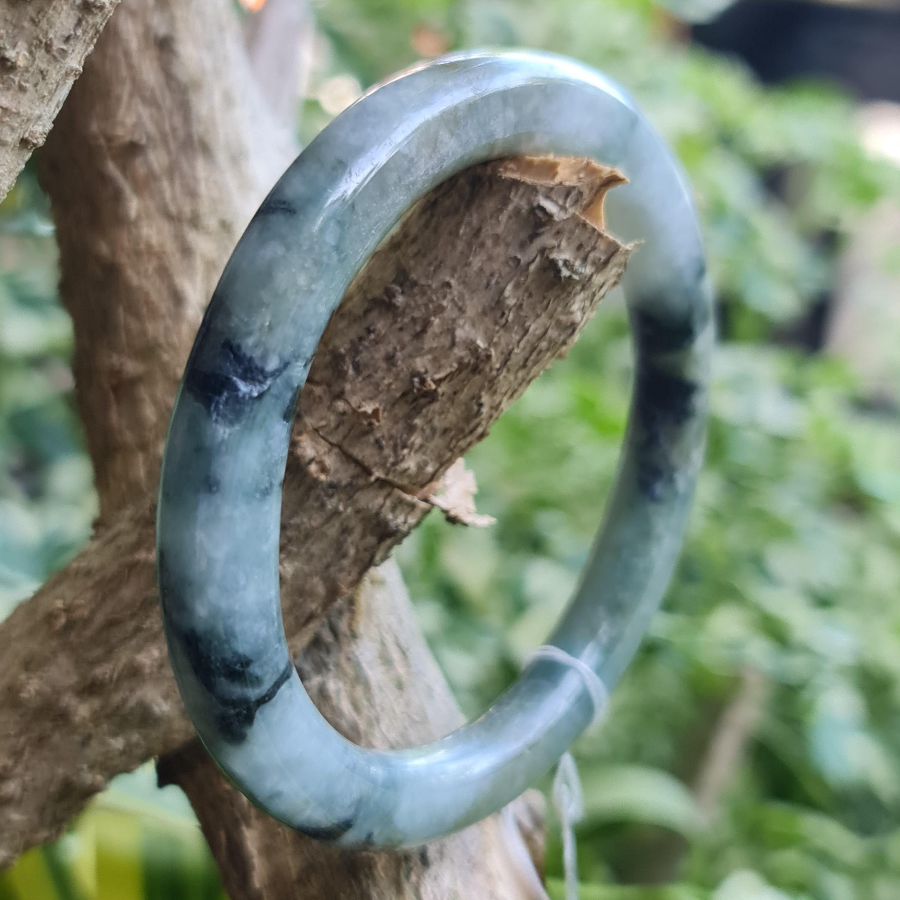 JT6711215 หยก พม่า แท้ Jade กำไลหยก 50.7 มม. (Jadeite bracelet) พม่า (Myanmar)