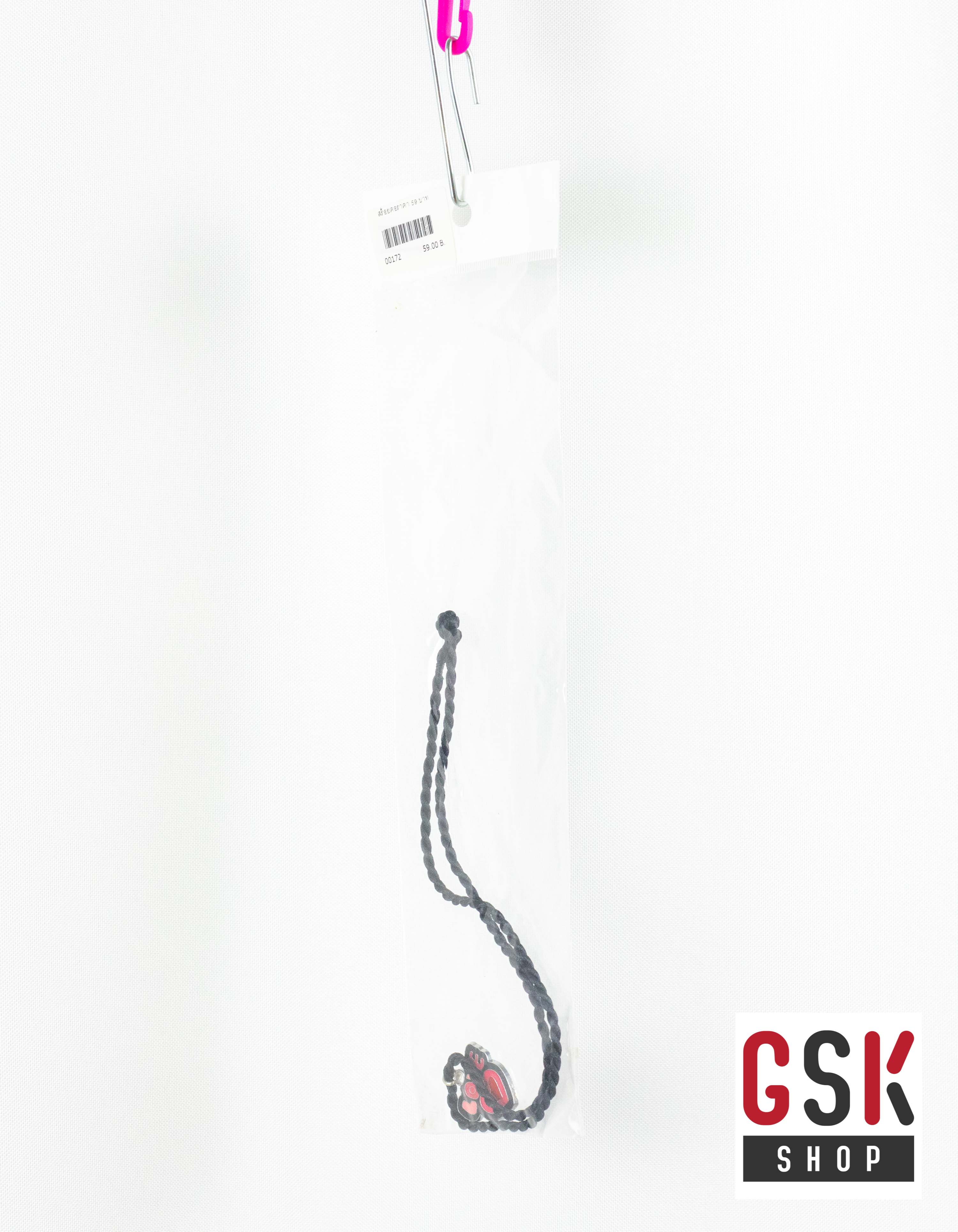 สร้อยคอเกลียวสีดำ+จี้สุดเก๋