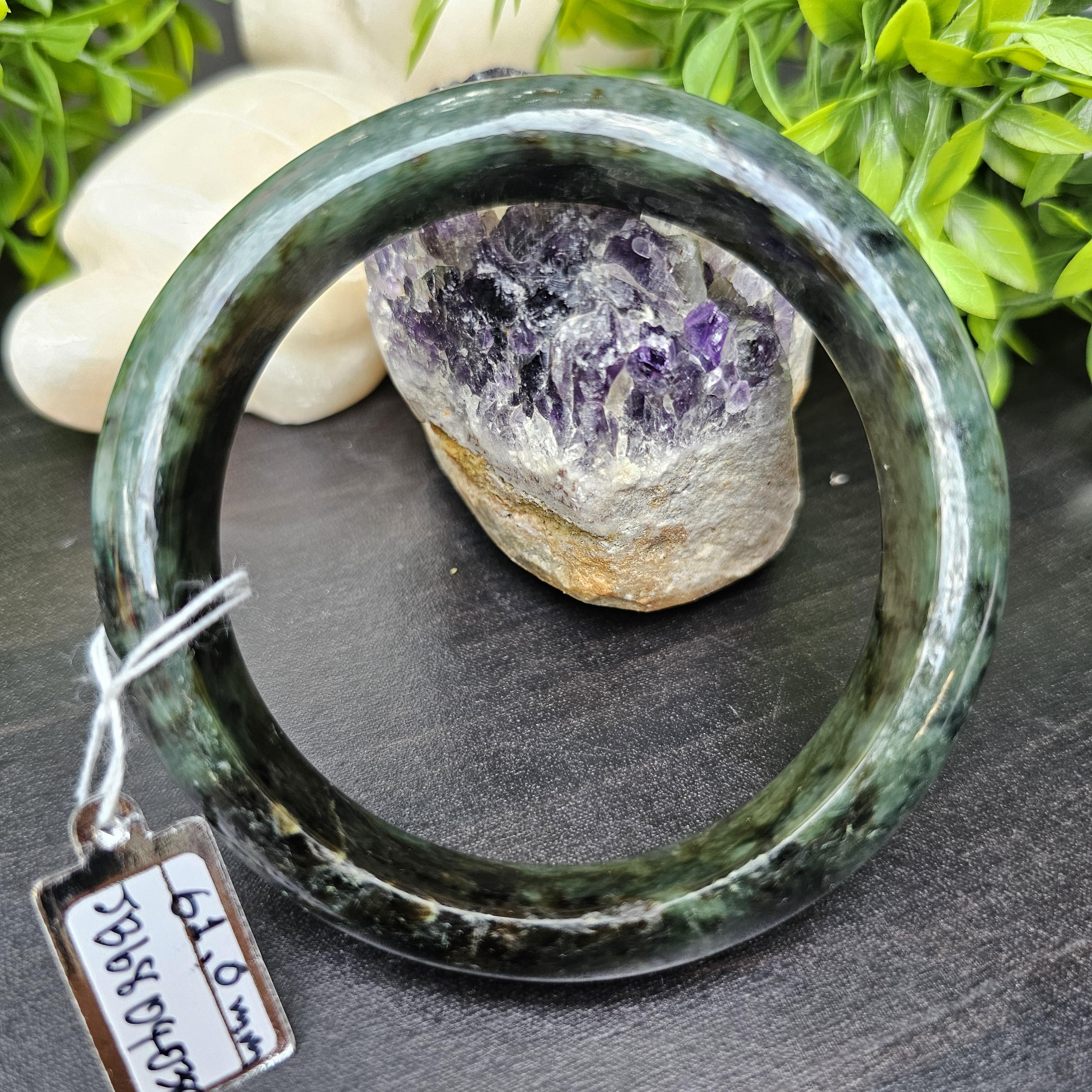 JB6804038 หยก พม่า แท้ Jade กำไลหยก 61.0 มม. (Jadeite bracelet) พม่า (Myanmar)