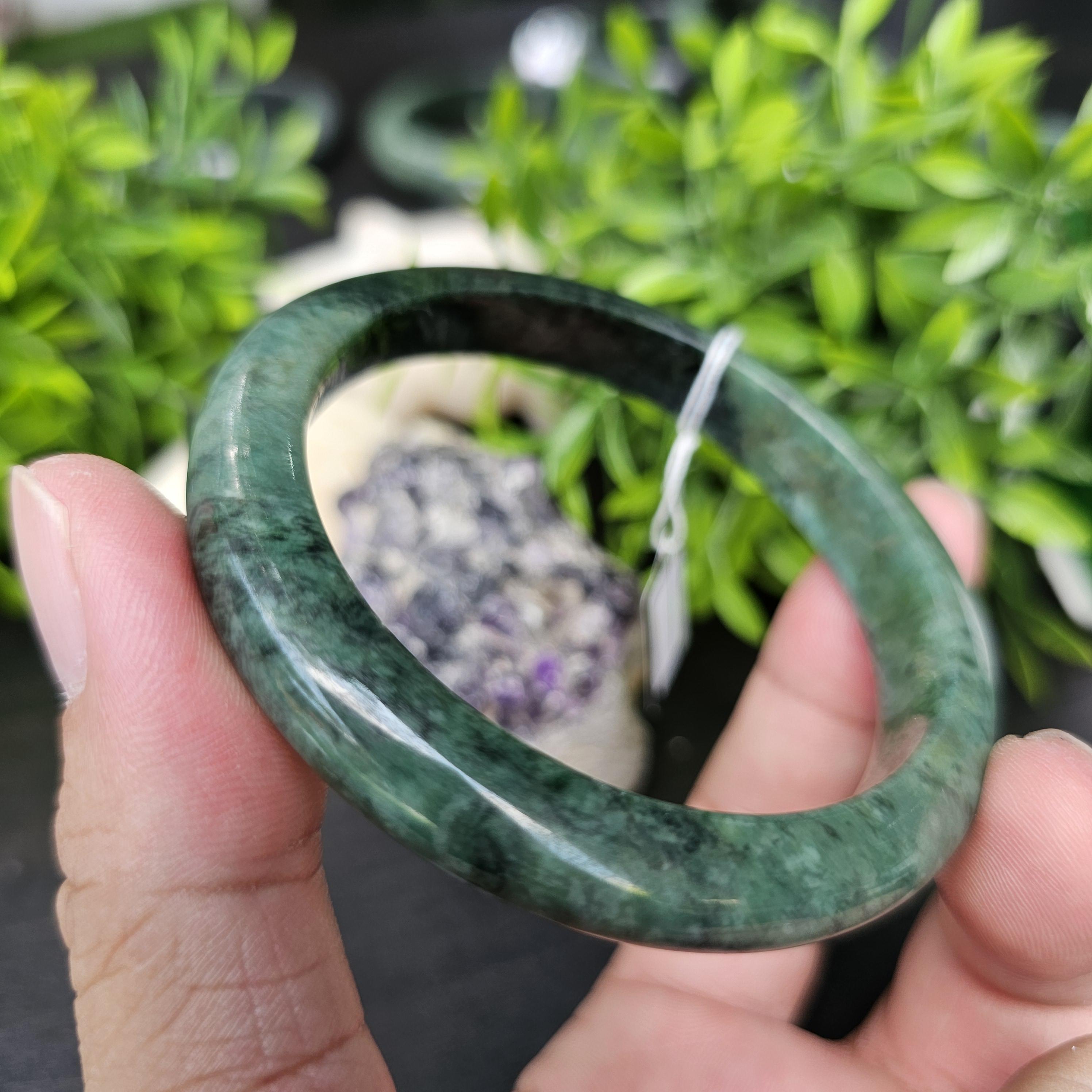 JB68041059 หยก พม่า แท้ Jade กำไลหยก 60.8 มม. (Jadeite bracelet) พม่า (Myanmar)