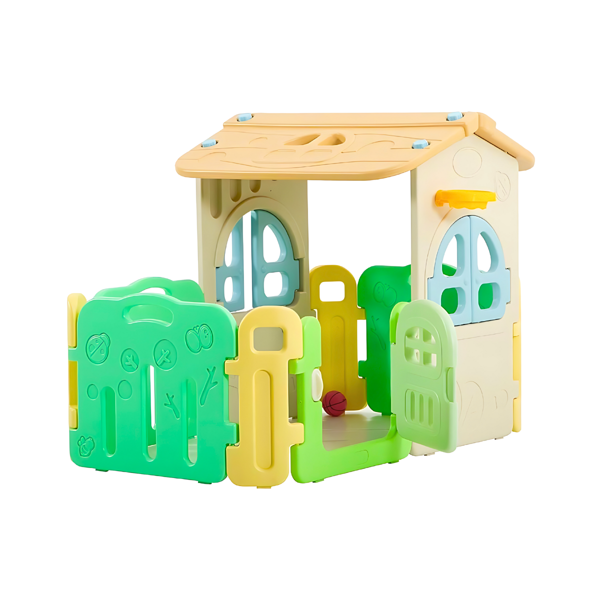 บ้านของเล่น บ้านกลางสวนล้อมรั้ว Play House Garden Fencing Play House