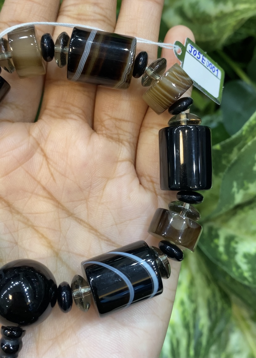 กำไลพลอยแท้ อาเกต Agate Bracelet (Free Size)