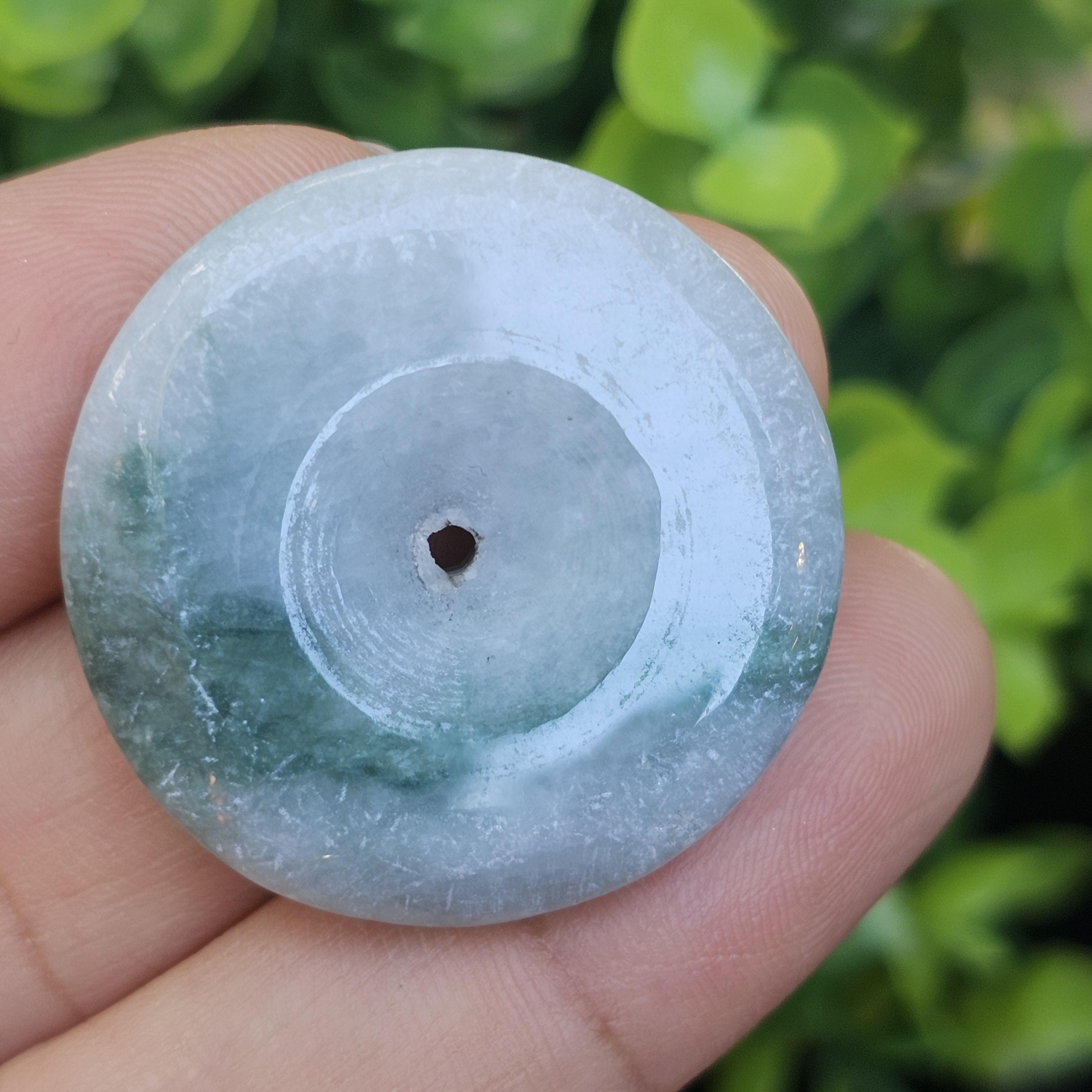 หยก พม่า แท้ Jade จี้โดนัทหยก (Bi-dise jadeite) พม่า (Myanmar) 74.33 กะรัต (Cts.)