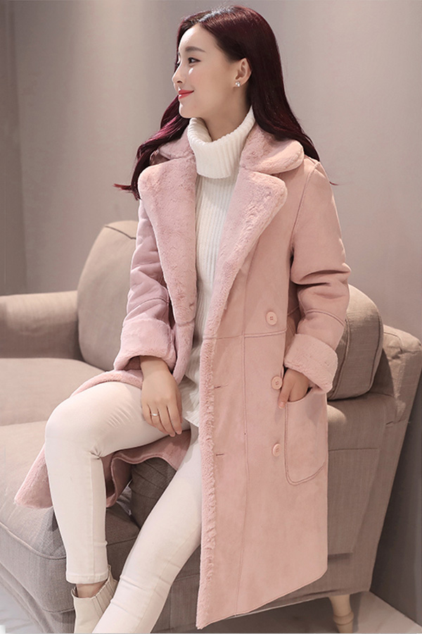 เดรสโค้ทหนังแกะกันหนาวติดลบ บุขนเฟอร์เต็มตัว (12218X)