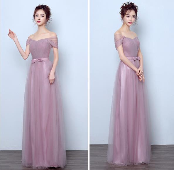 Pre-order ชุดเพื่อนเจ้าสาว สีเทา กระโปรงตาข่าย เชือกผูกหลัง