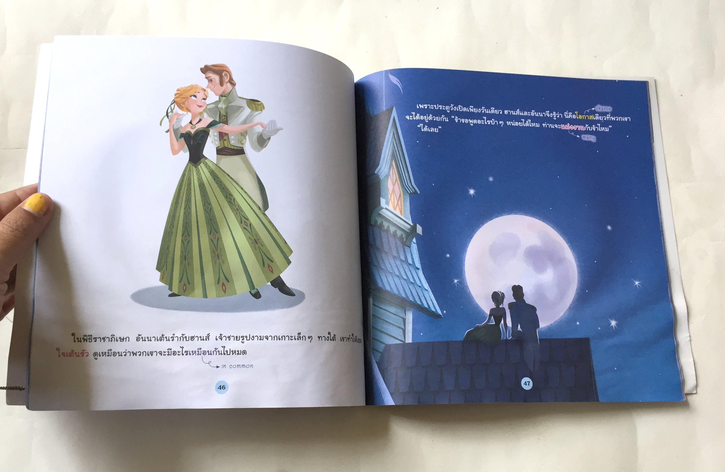 หนังสือนิทานเจ้าหญิงดิสนีย์ ****ไม่เช็คแผ่นCD ;ครี่งเล่มล่าง ตั้งแต่หน้า 47 มีคราบจากความชื้น ,เจ้าหญิงเอลซ่ากับอันนา จาก โฟรเซ่น ตอน ผจญคำสาปแดนหิมะ