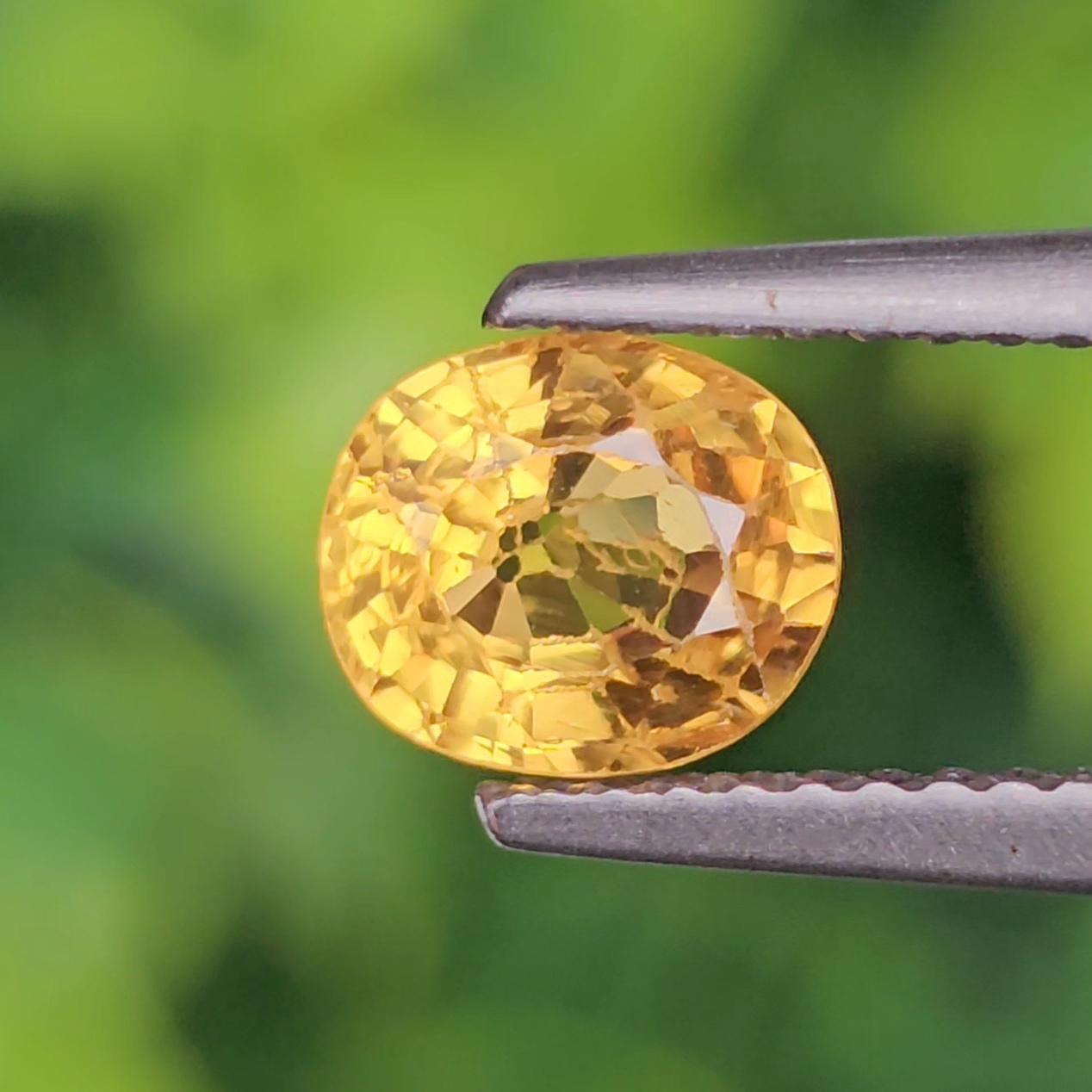 พลอย บุษราคัม yellow sapphire 1.33 กะรัต (Cts.) พลอยแท้ อัญมณีมงคลประจําวันเกิด เครื่องประดับพลอย