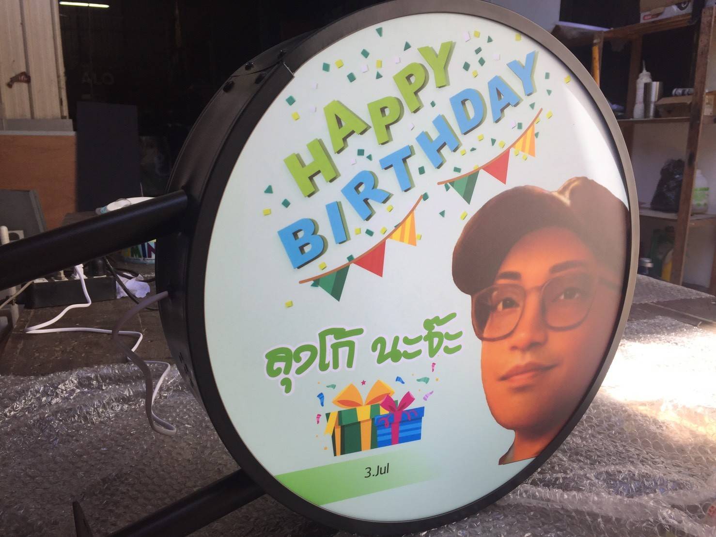 ป้ายกล่องไฟ ขนาด40*40 cm