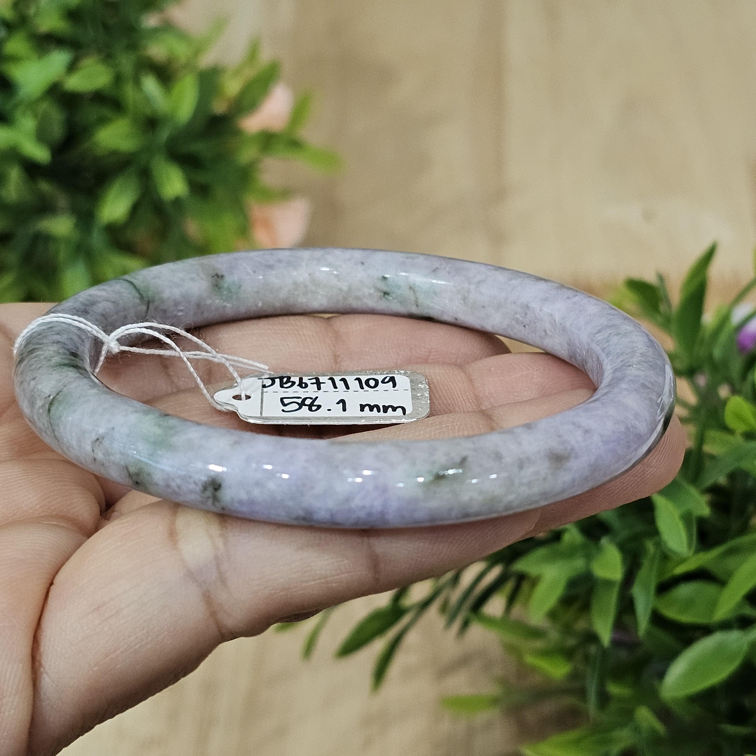 JB6711109 หยก พม่า แท้ Jade กำไลหยก 58.1 มม. (Jadeite bracelet) พม่า (Myanmar)