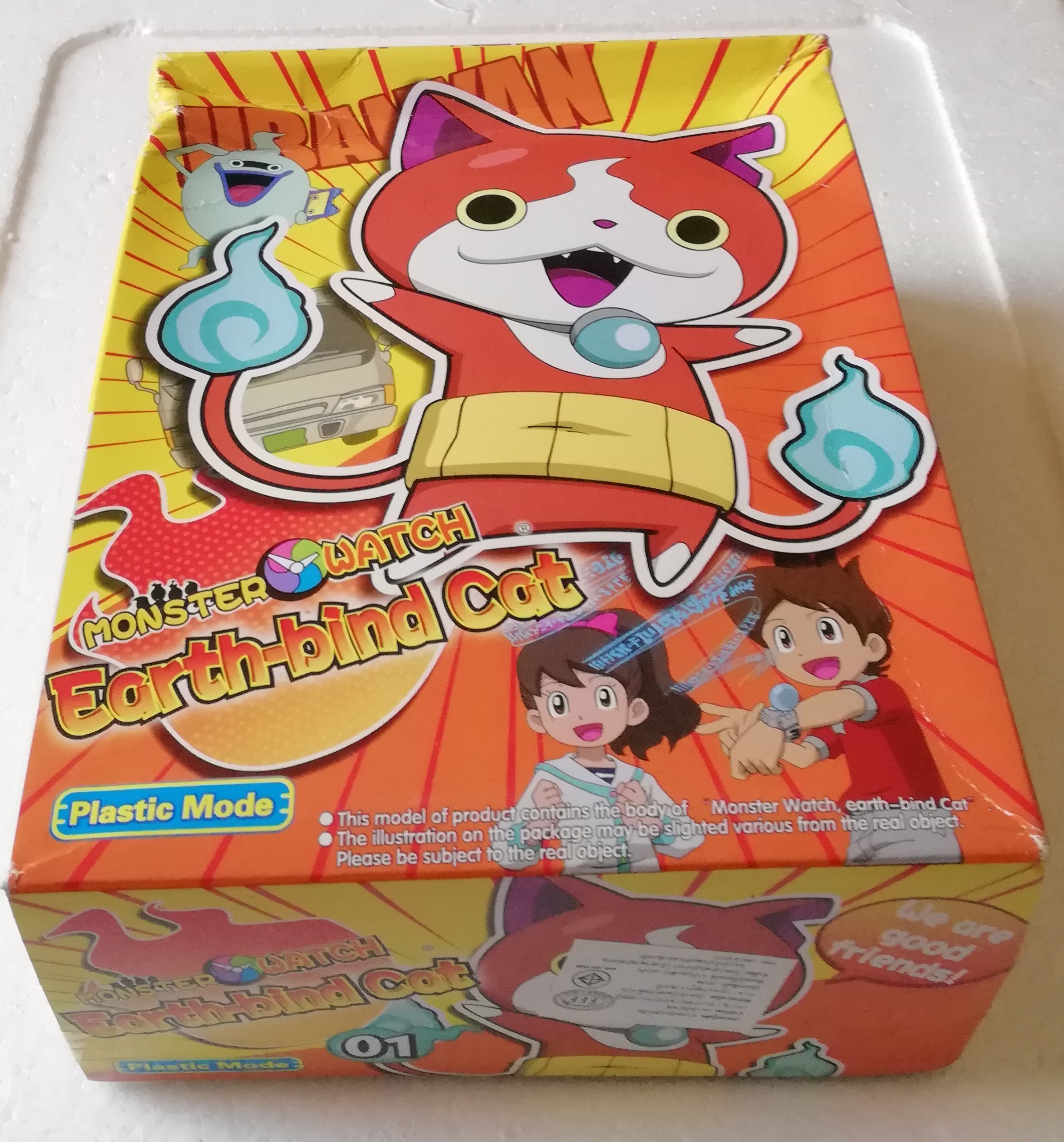 มือ1 เก่าเก็บ พลาสติกโมเดล Monster Watch Armor cat โยไควอช กล่องส้ม
