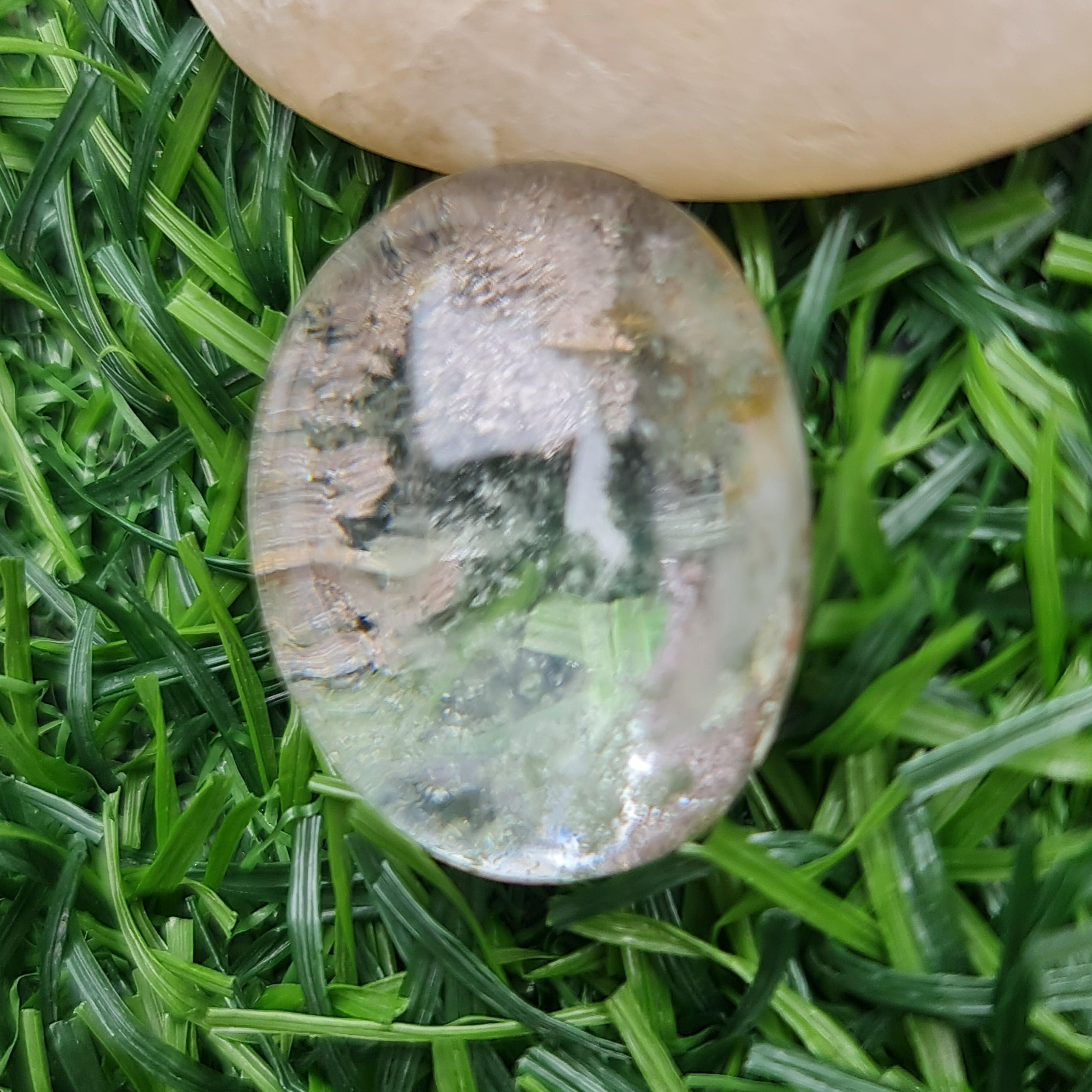 โป่งข่าม ควอตซ์ Rutilated Quartz 47.30 กะรัต Cts. พลอยแท้ อัญมณีมงคลประจําวันเกิด เครื่องประดับพลอย