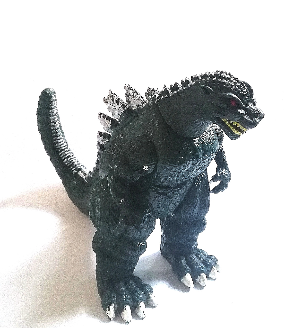 โมเดล ก๊อตซิลล่า พลาสติกตัน ขนาด4นิ้ว ตามภาพ Godzilla***หางค่อนข้างหลวม หมุนง่าย และส่วนของครีบบนหลวมบ้าง, แขนขวามีสีขาวด้านบน ตามภาพ