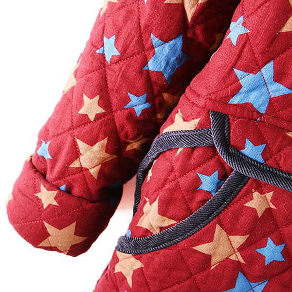 เสื้อโค้ทกันหนาววินเทจ ผ้าทอลายดาว มีฮู้ดซับผ้าขนนุ่ม (11749LM)