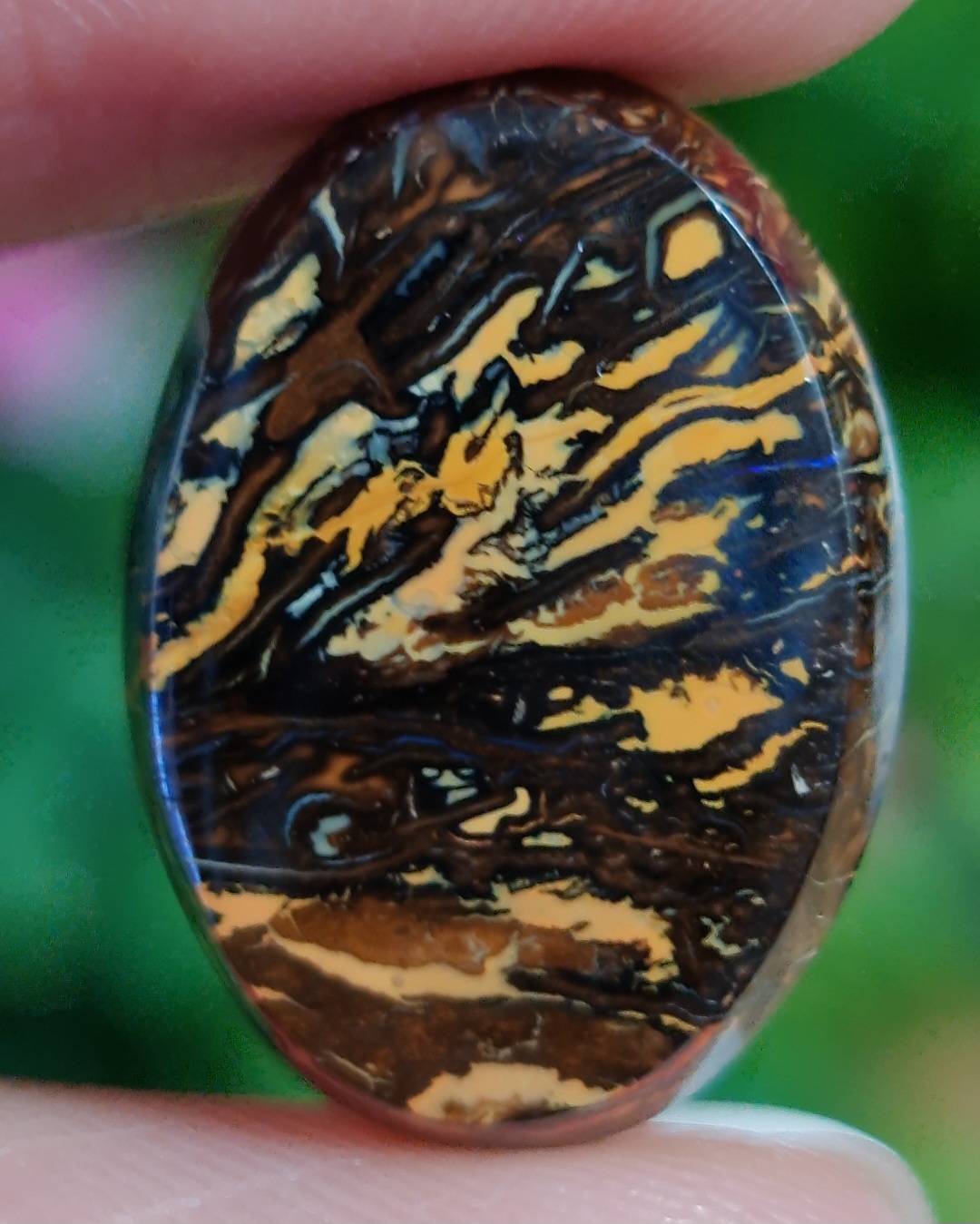 พลอย โบลเดอร์ โอปอล ออสเตรเลีย Australian Boulder Opal 10.35 กะรัต (Cts.) พลอยแท้ อัญมณีมงคลประจําวันเกิด เครื่องประดับพลอย