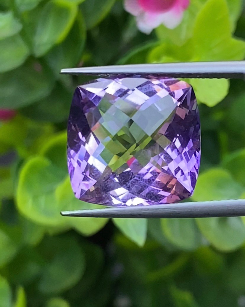 พลอย อเมทิส Amethyst 9.75 กะรัต (Cts.) พลอยแท้ อัญมณีมงคลประจําวันเกิด เครื่องประดับพลอย