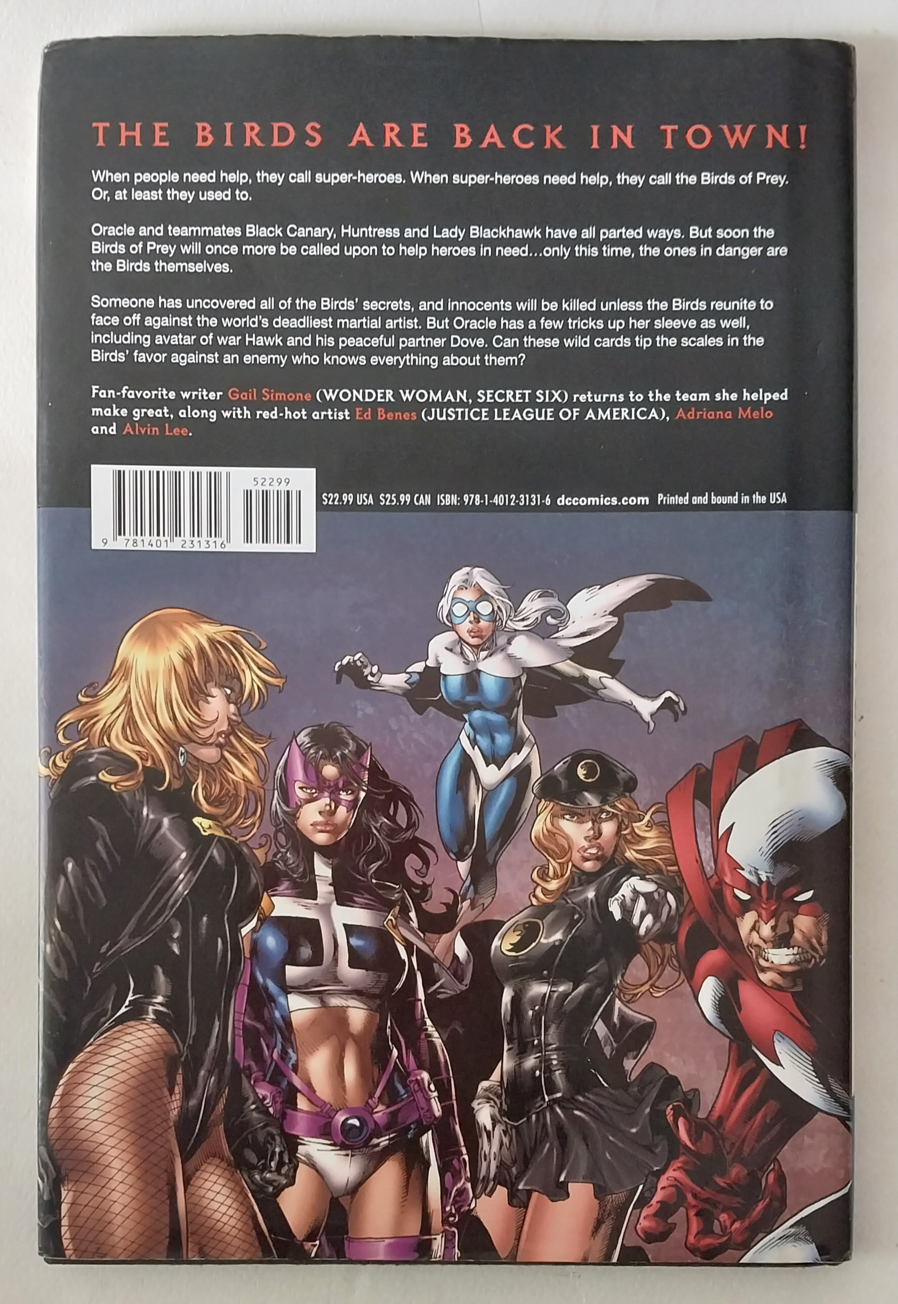 หนังสือภาพการ์ตูน ปกแข็ง มีปกหุ้ม **มีตำหนิ โปรดดูทุกภาพ,DC comics ฉบับภาษาอังกฤษ brightest Day Birds of prey End Run, โดย Gail Simons ed Benes, Adriana Melo Alvin lee หนังสือปกแข็งมีปกหุ้ม กระดาษมัน ภาพสีทั้งเล่ม