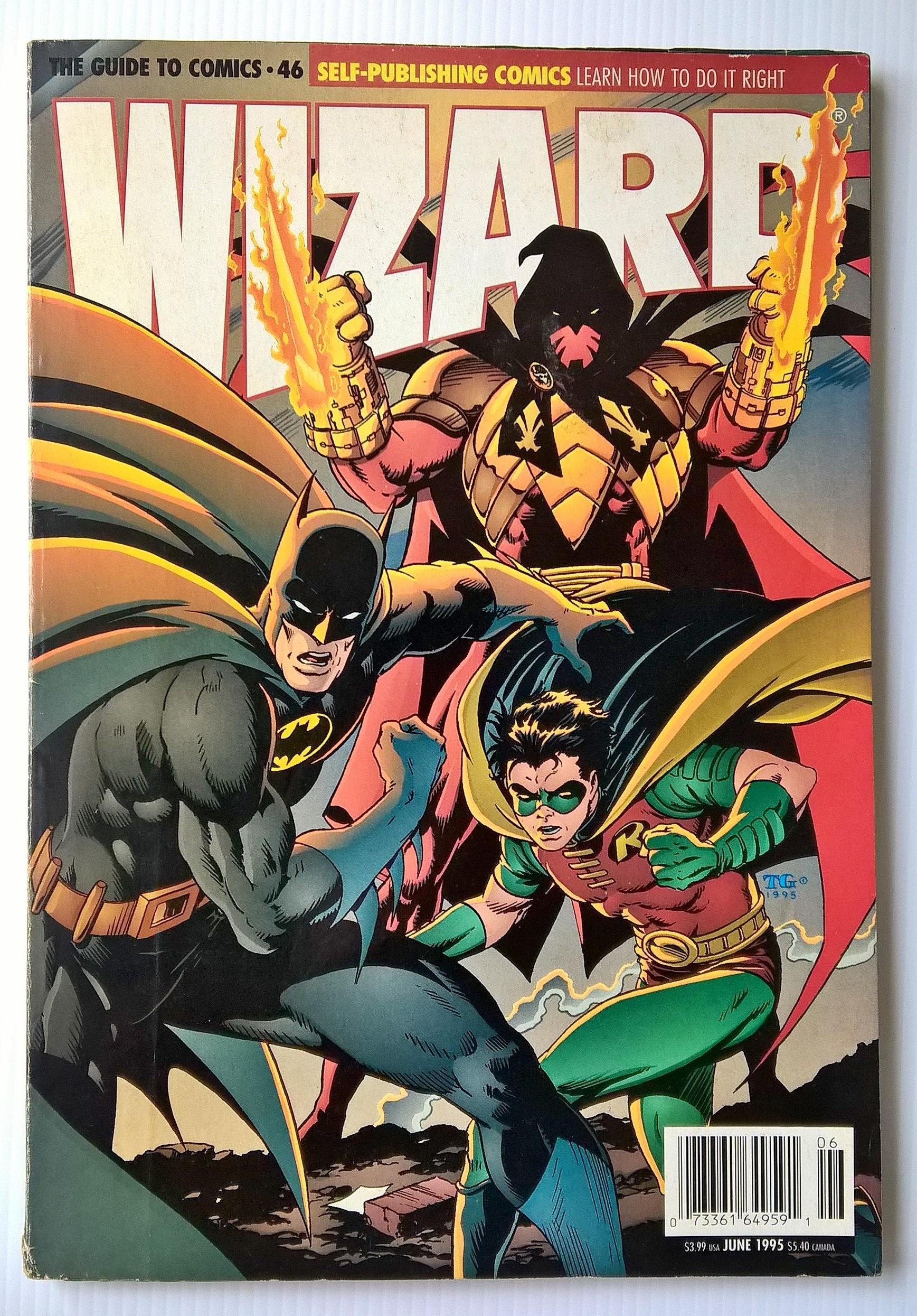 ขายนิตยสารเก่าแนวการ์ตูน Wizard, the guide to Comics, Self publishing comics. ฉบับ June 1995 สภาพเก่าเก็บ มีหน้าหลุด