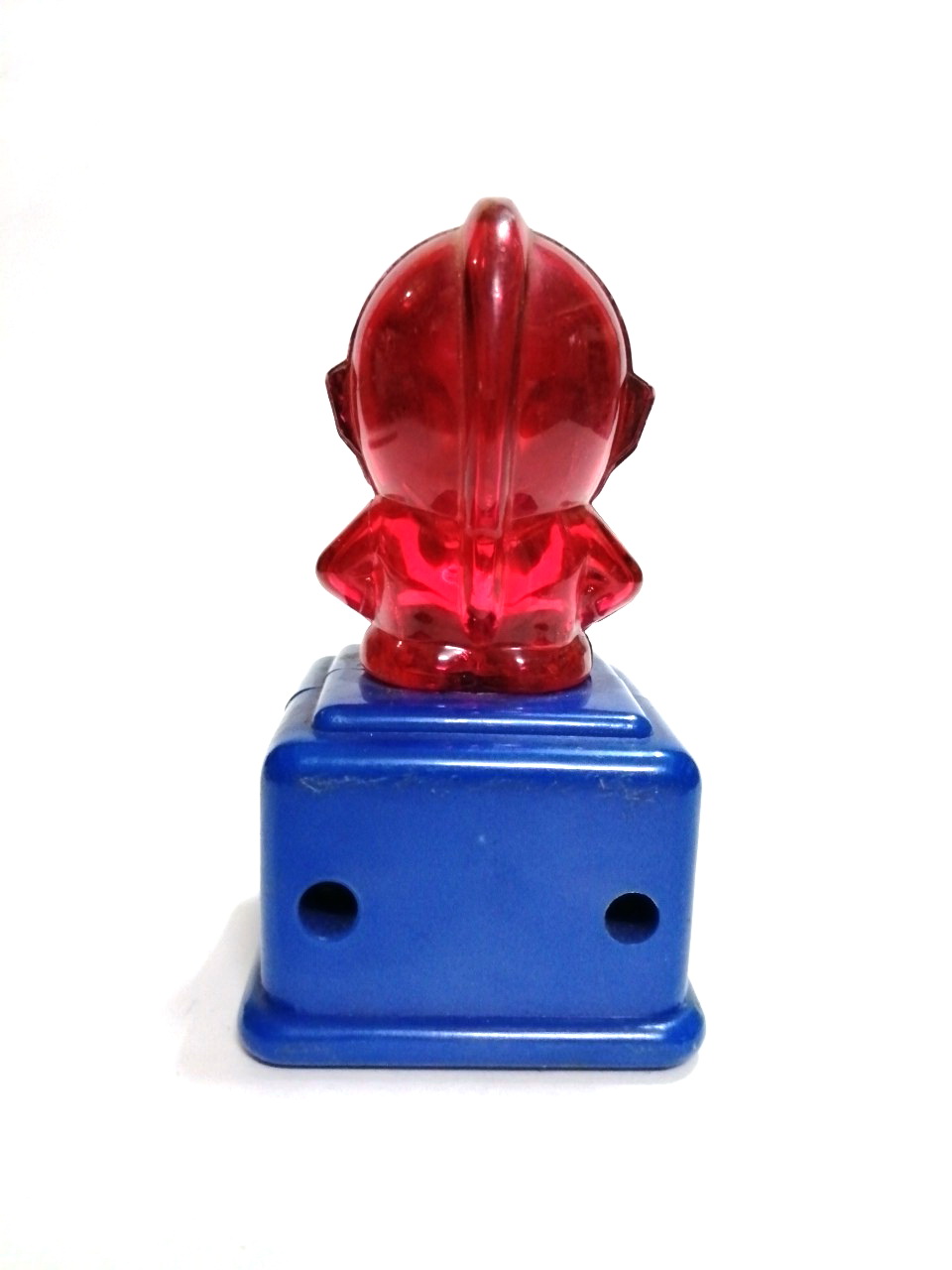 มีหลายภาพ ของสะสม โหลไขขนขนาดเล็กรูปอุลตร้าแมน ตัวอุลตร้าแมนใส ทำสีเฉพาะด้านหน้า ถอดออกได้ ขนาดรวมที่หมุนราวๆ 5 นิ้ว ไม่มีขนม งานเก่าสะสม