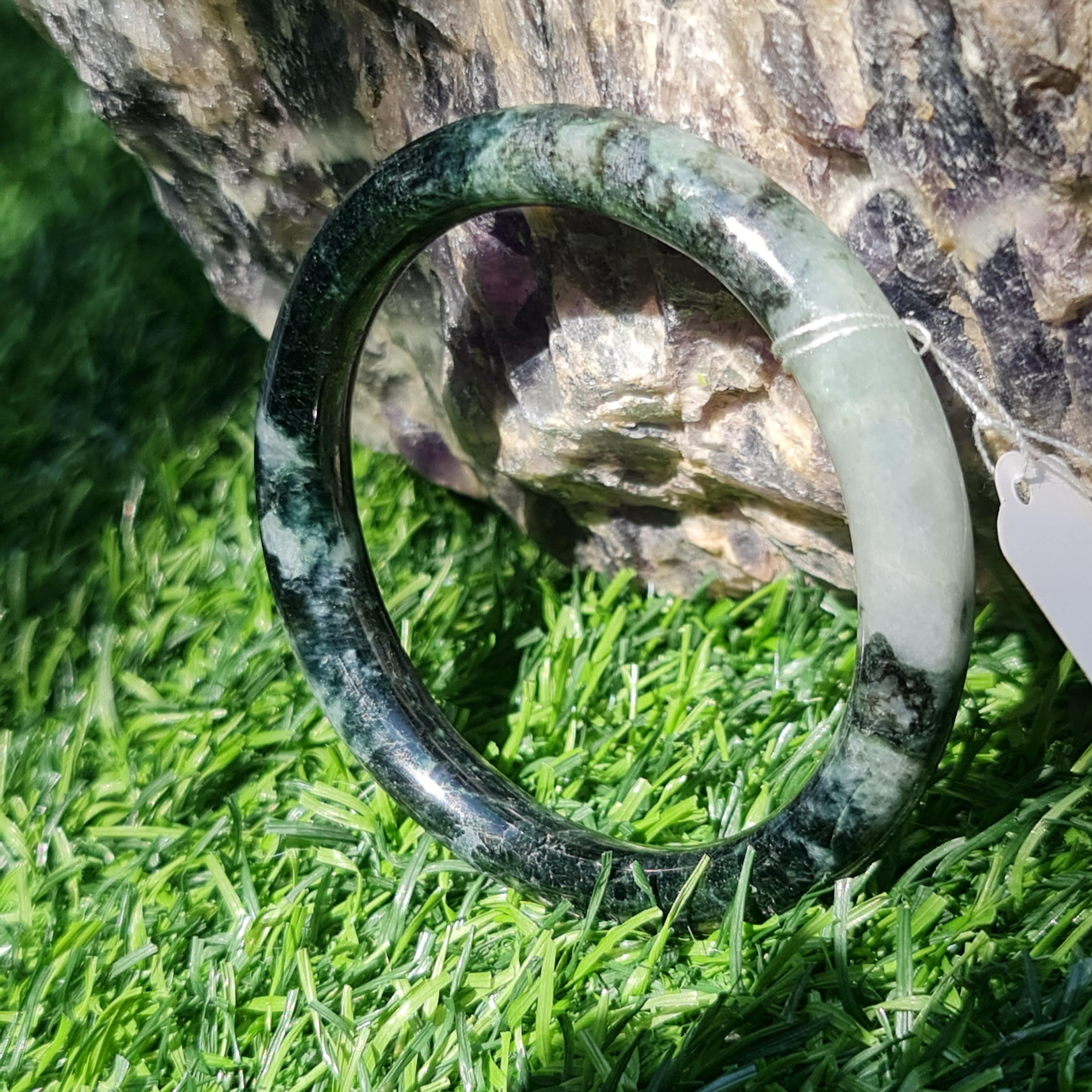 JB6711118 หยก พม่า แท้ Jade กำไลหยก (Jadeite bracelet) พม่า (Myanmar) 58.6 มม.