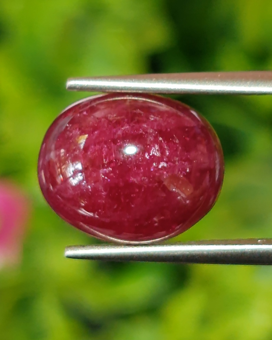 พลอย ทับทิม (Ruby Sapphire) 8.36 กะรัต (Cts.) พลอยแท้ อัญมณีมงคลประจําวันเกิด เครื่องประดับพลอย