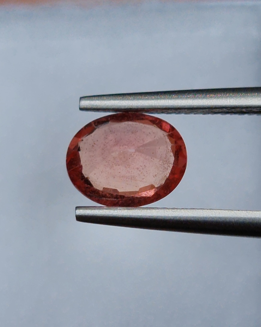 พลอย ออเรนจ์ แซฟไฟร์ Orange Sapphire 1.20 กะรัต (Cts.) พลอยแท้ อัญมณีมงคลประจําวันเกิด เครื่องประดับพลอย