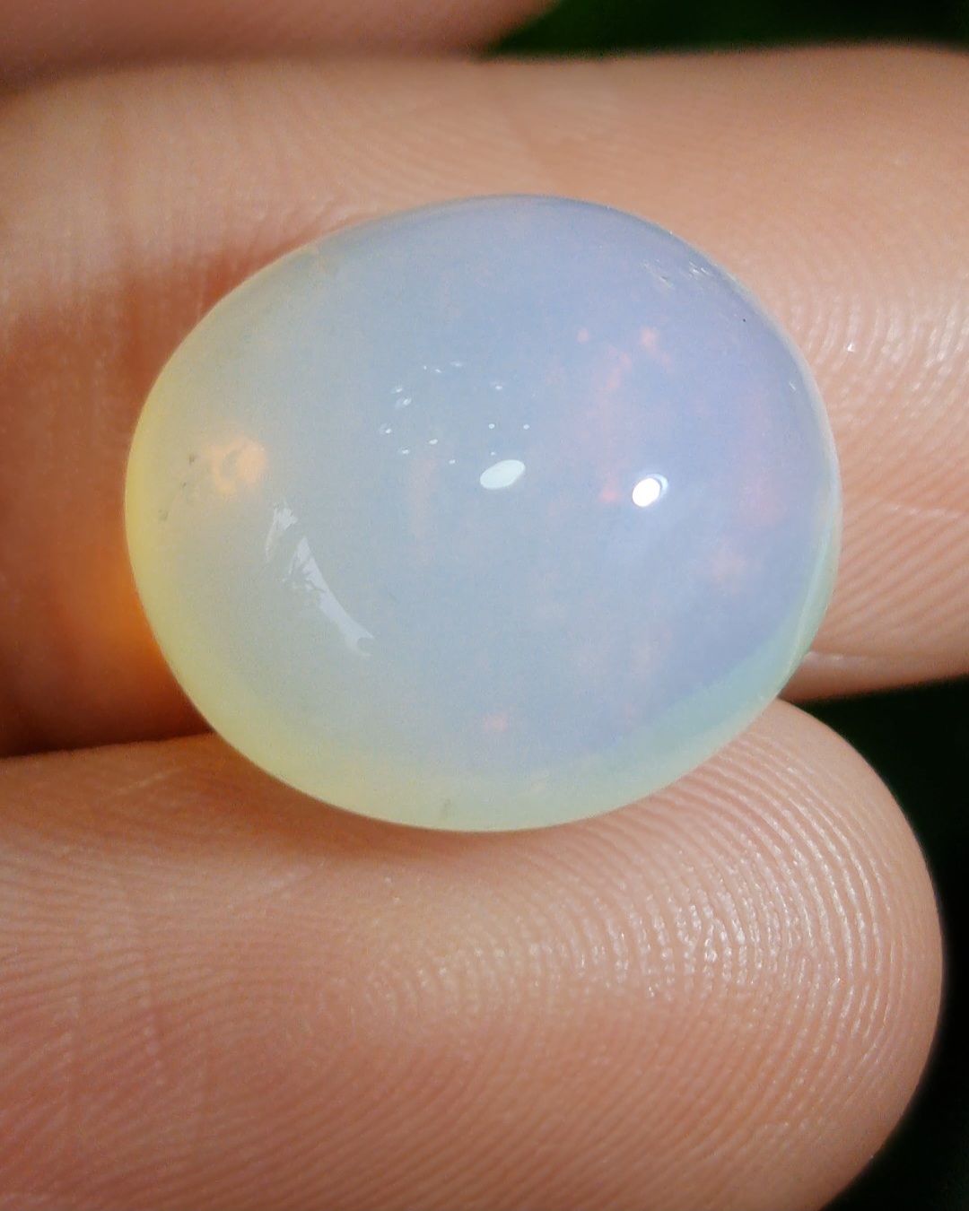 พลอย ไวท์ โอปอล White Opal 10.15 กะรัต (Cts.) พลอยแท้ อัญมณีมงคลประจําวันเกิด เครื่องประดับพลอย