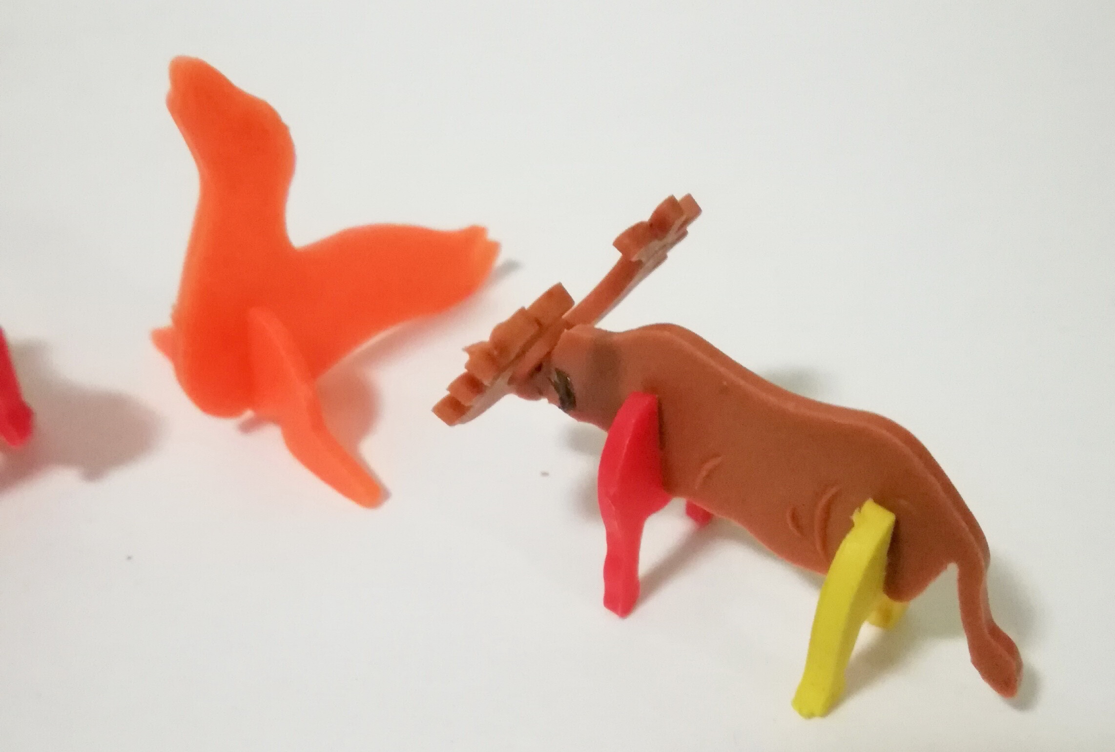 ของสะสมเก่า เซ็ทตุ๊กตาสัตว์ประกอบ วัสดุ:พลาสติก ตามภาพ