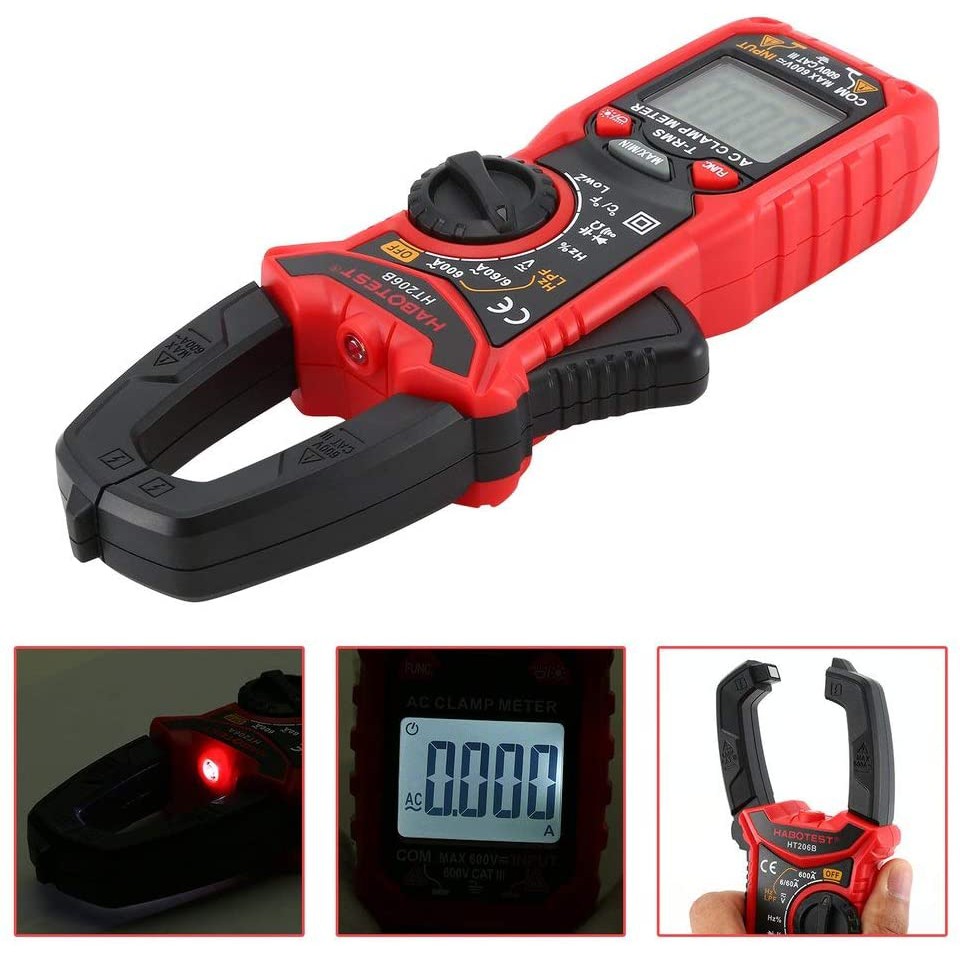 ดิจิตอลแคลมป์มิเตอร์ AC 600A HABOTEST รุ่น HT206B