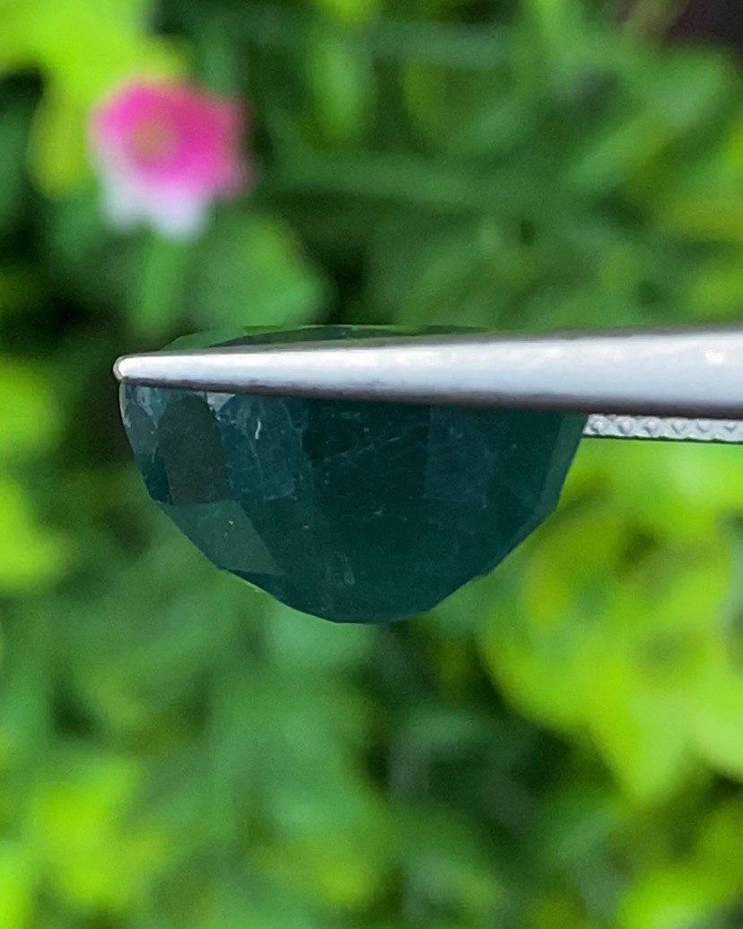 พลอย แกรนดิเดียร์ไรท์ Grandidierite 10.25 กะรัต (Cts.) พร้อมใบเซอร์ พลอยแท้ อัญมณีมงคลประจําวันเกิด เครื่องประดับพลอย