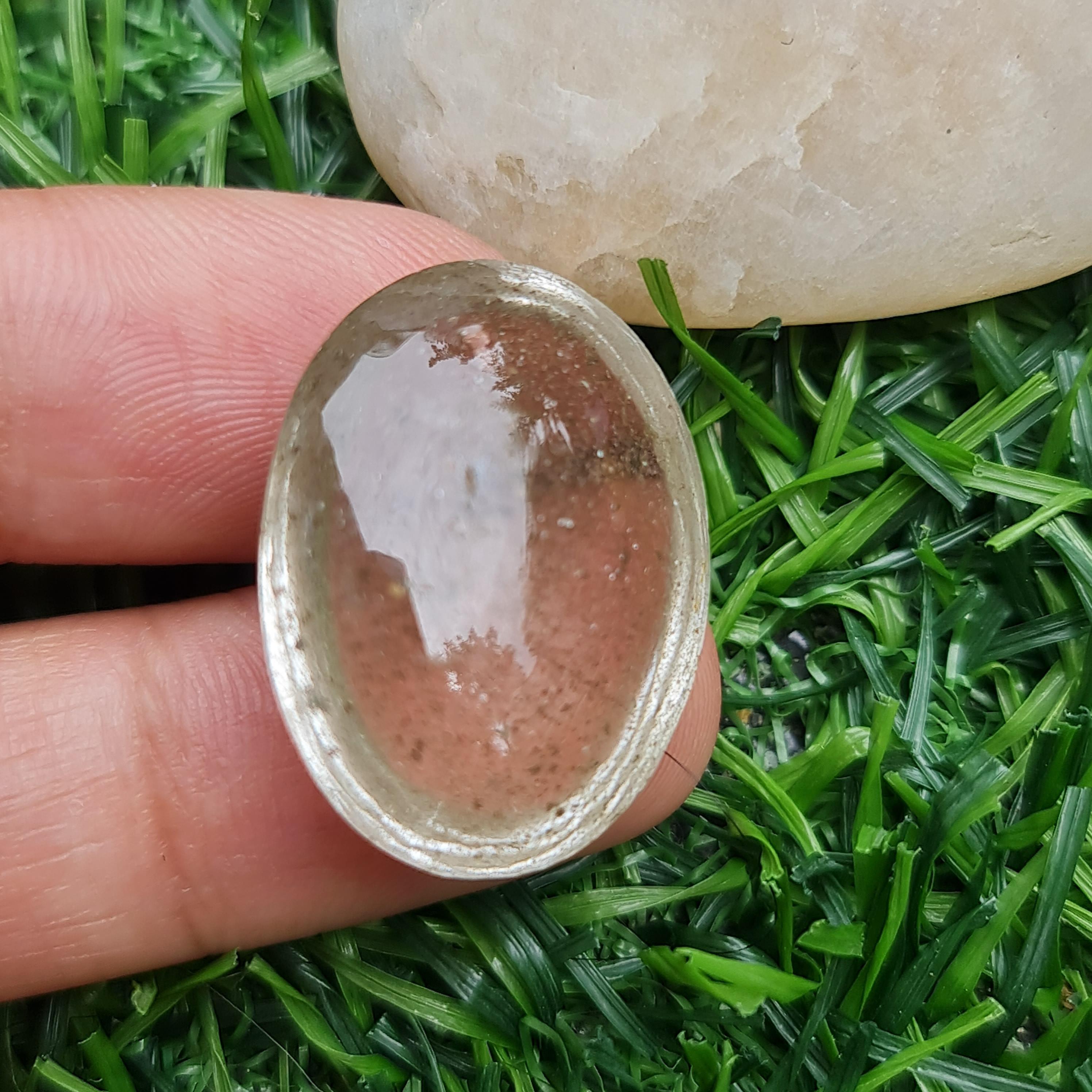 โป่งข่าม ควอตซ์ Rutilated Quartz 32.49 กะรัต Cts. พลอยแท้ อัญมณีมงคลประจําวันเกิด เครื่องประดับพลอย