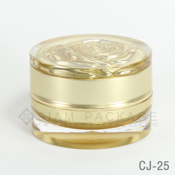 กระปุก อะคริลิคกลม ฝากุหลาบ รหัส CJ-25