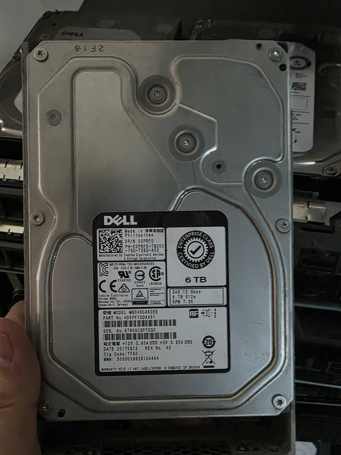 Harddisk Dell SAS 6TB 12Gbps