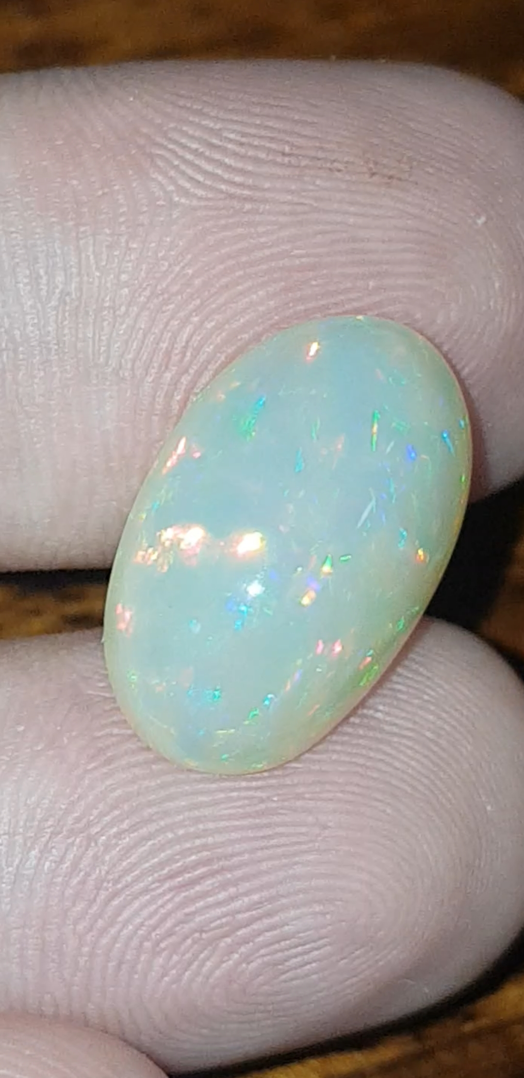 พลอย โอปอล Opal 7.35 กะรัต (Cts.) พลอยแท้ อัญมณีมงคลประจําวันเกิด เครื่องประดับพลอย