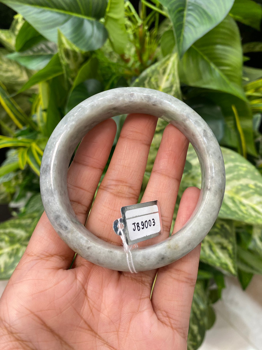 JB9003 หยก พม่า แท้ Jade กำไลหยก 54.5 มม. (Jadeite bracelet) พม่า (Myanmar)