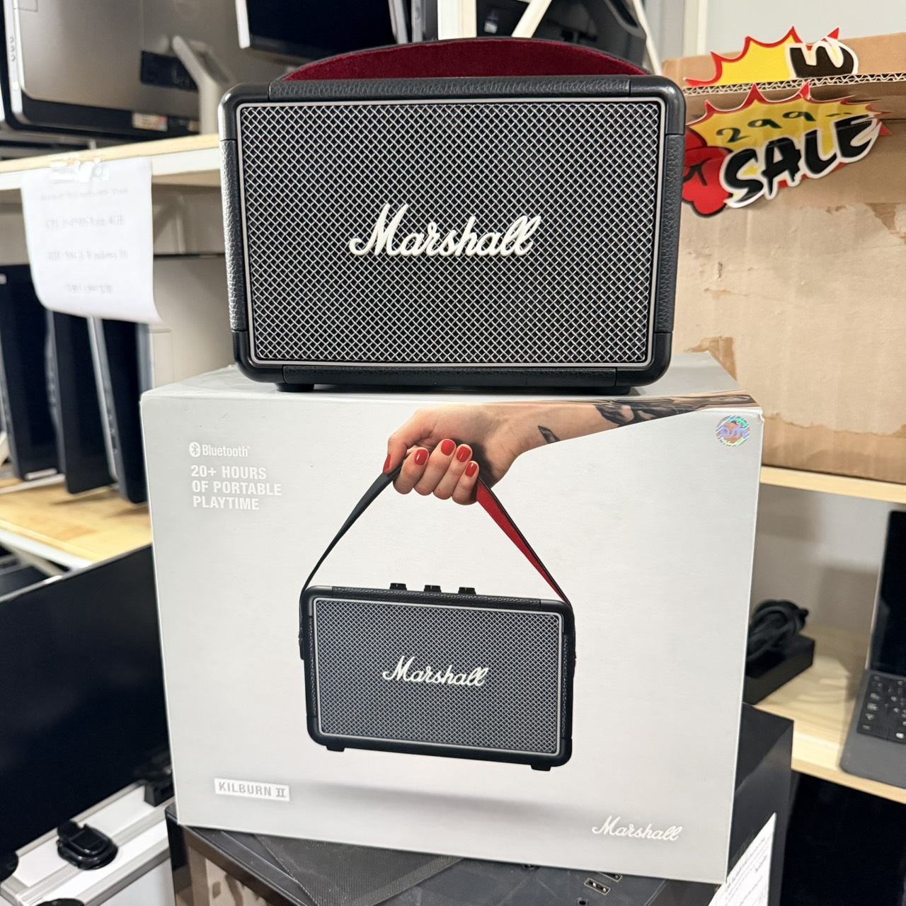 ลำโพง Marshall Kilburn II + AC *** แบตเสีย เสียสายใช้งานได้ปกติเครื่องสวย