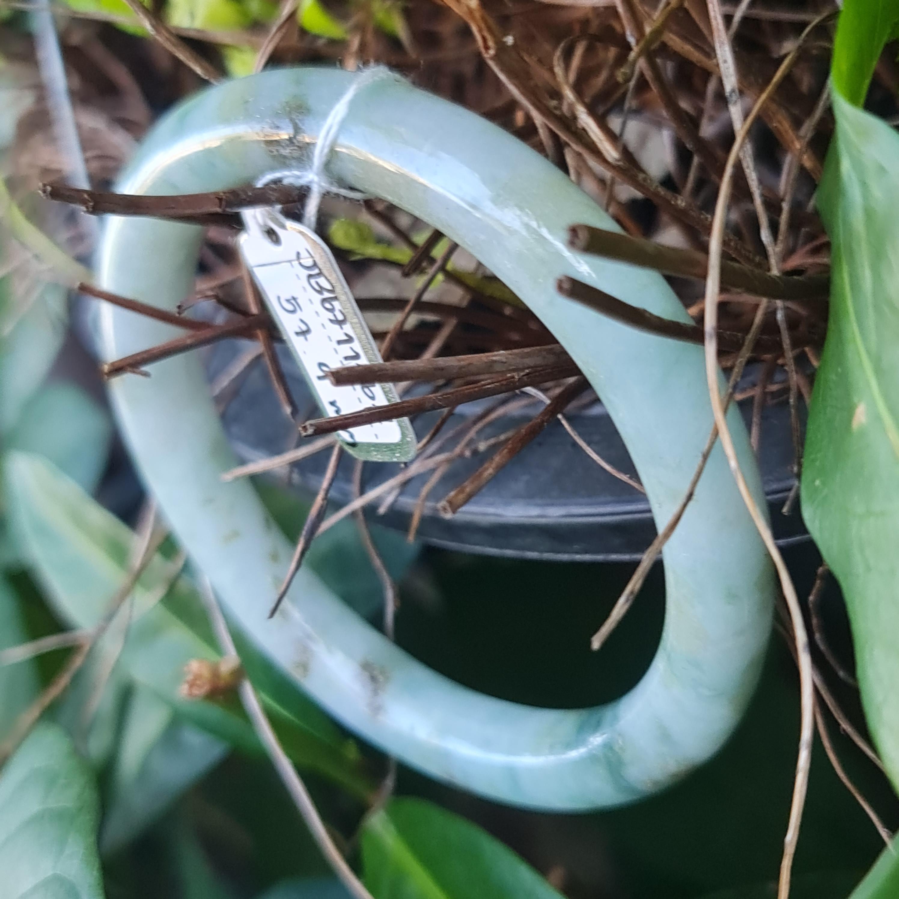 JB6711164 หยก พม่า แท้ Jade กำไลหยก 57.9 มม. (Jadeite bracelet) พม่า (Myanmar)