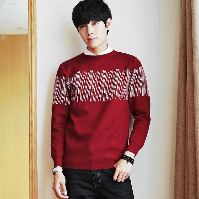 เสื้อสเวตเตอร์ไหมพรมนิตติ้งกันหนาว แฟชั่นผู้ชาย (10140MM)