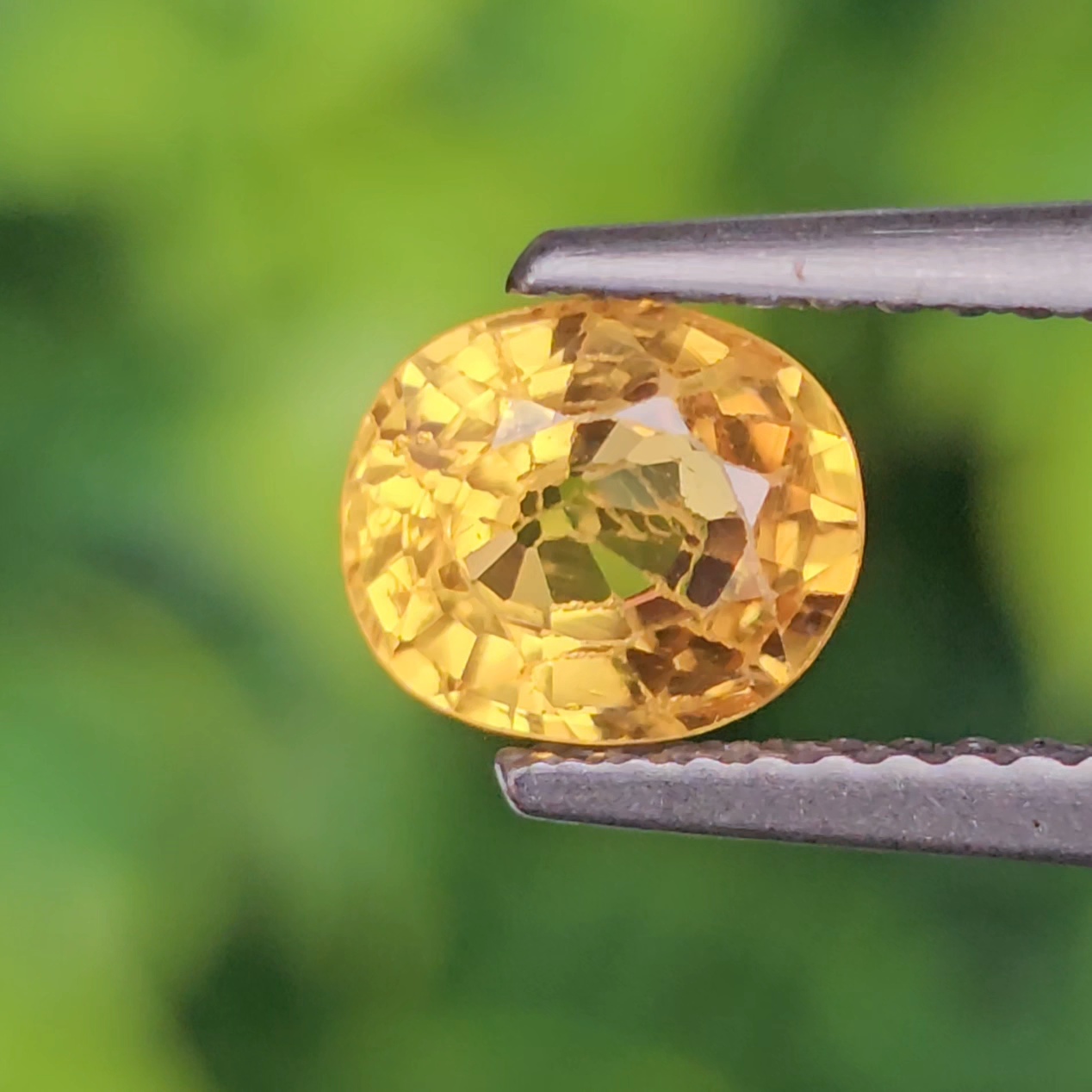 พลอย บุษราคัม yellow sapphire 1.33 กะรัต (Cts.) พลอยแท้ อัญมณีมงคลประจําวันเกิด เครื่องประดับพลอย