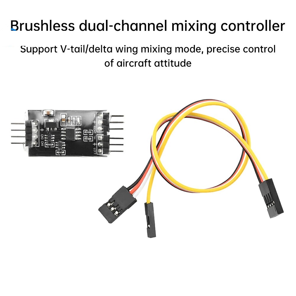 บอร์ด Mix รวมสัญญาณ ปีกบิน รถตัดหญ้า เรือ เครื่องบิน V-Tail Delta Wing Elevon 2-Way Speed Difference Mixer RC Universal