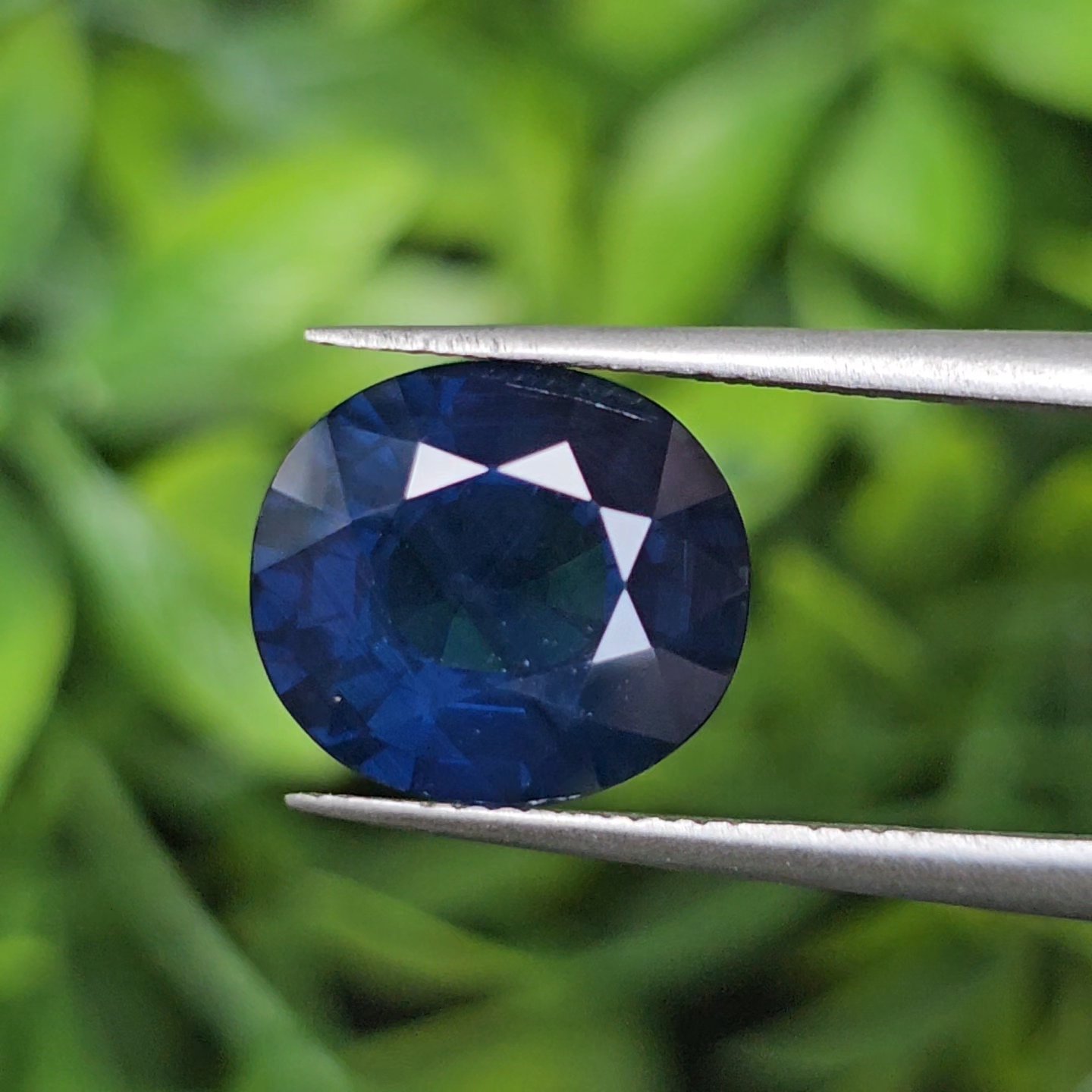 พลอย ไพลิน Blue sapphire 4.54 กะรัต (Cts.) พลอยแท้ อัญมณีมงคลประจําวันเกิด เครื่องประดับพลอย