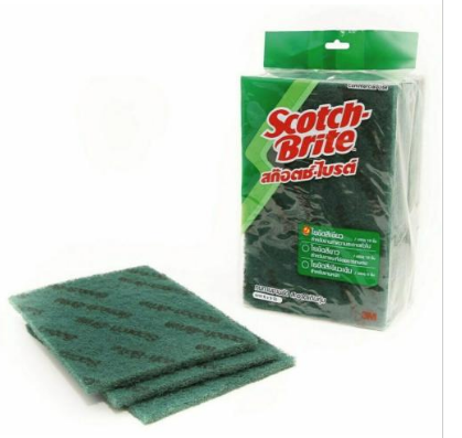 3M สก็อตไบร์ทชนิดแผ่น 6x9 นิ้ว สีเขียว แพ็ค 10 แผ่น