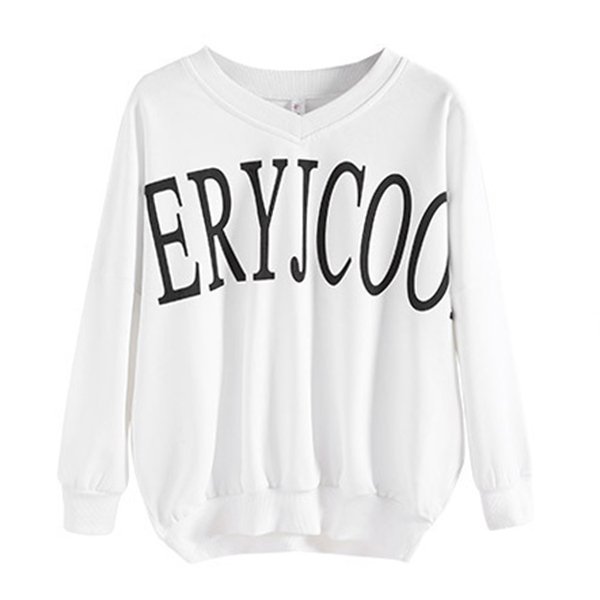 เสื้อสเวตเตอร์กันหนาว คอวี ผ้าคอตตอนพิมพ์ลาย (11911X)